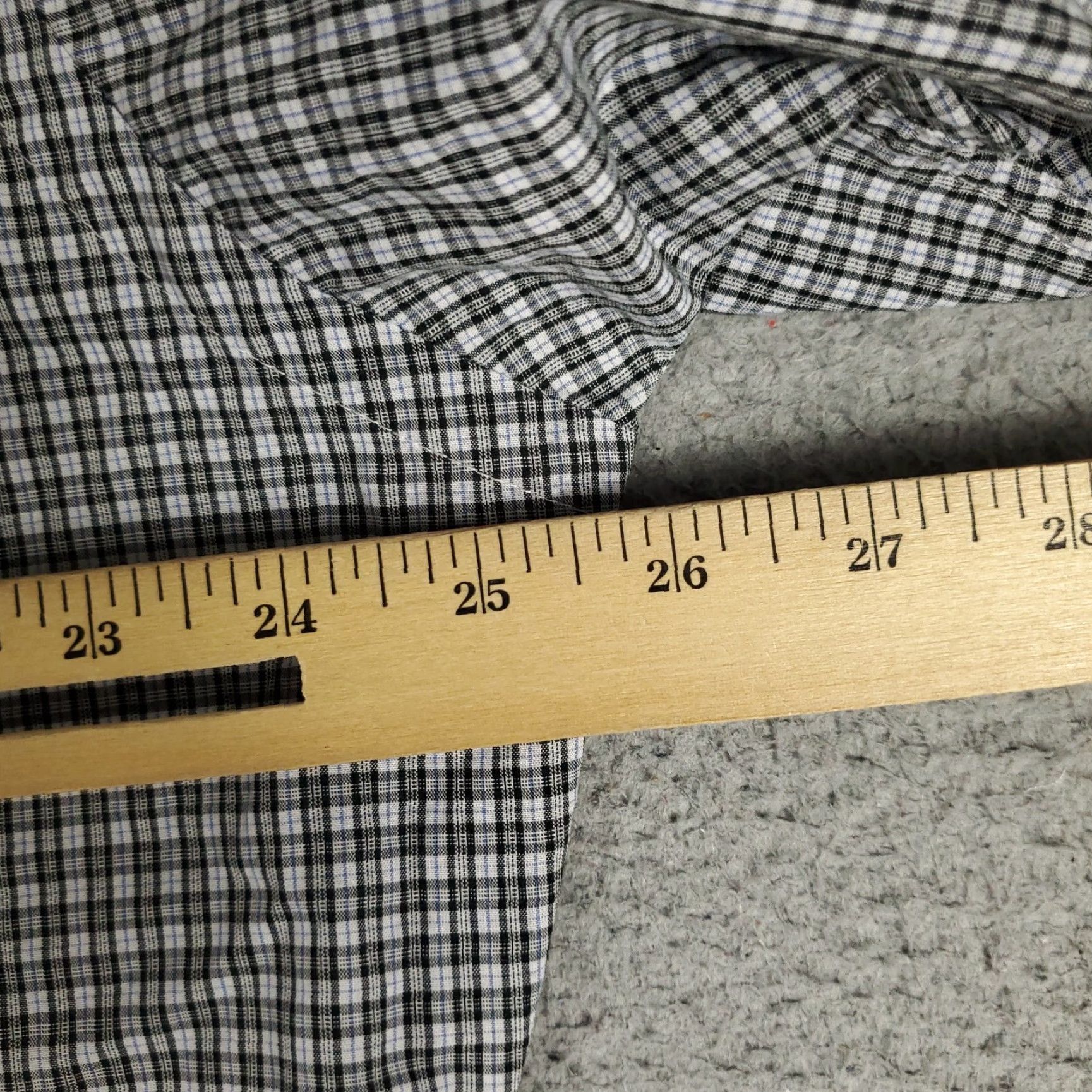 Ralph Lauren Ralph Lauren Dress Shirt Mens 16.5 Gray Blue Plaid Long Sleeve Button-Down Regular Fit Classic Size 42R - 5 Thumbnail