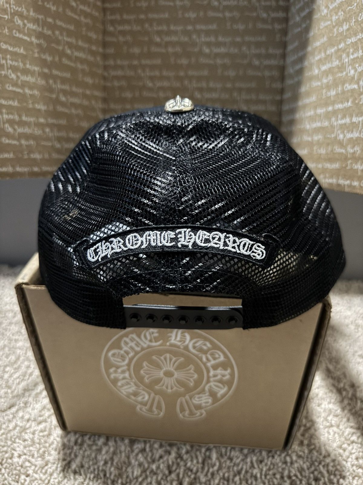 Chrome Hearts Chrome Hearts Calf Hair Triple Cementery Cross - Trucker Hat Size ONE SIZE - 3 Thumbnail