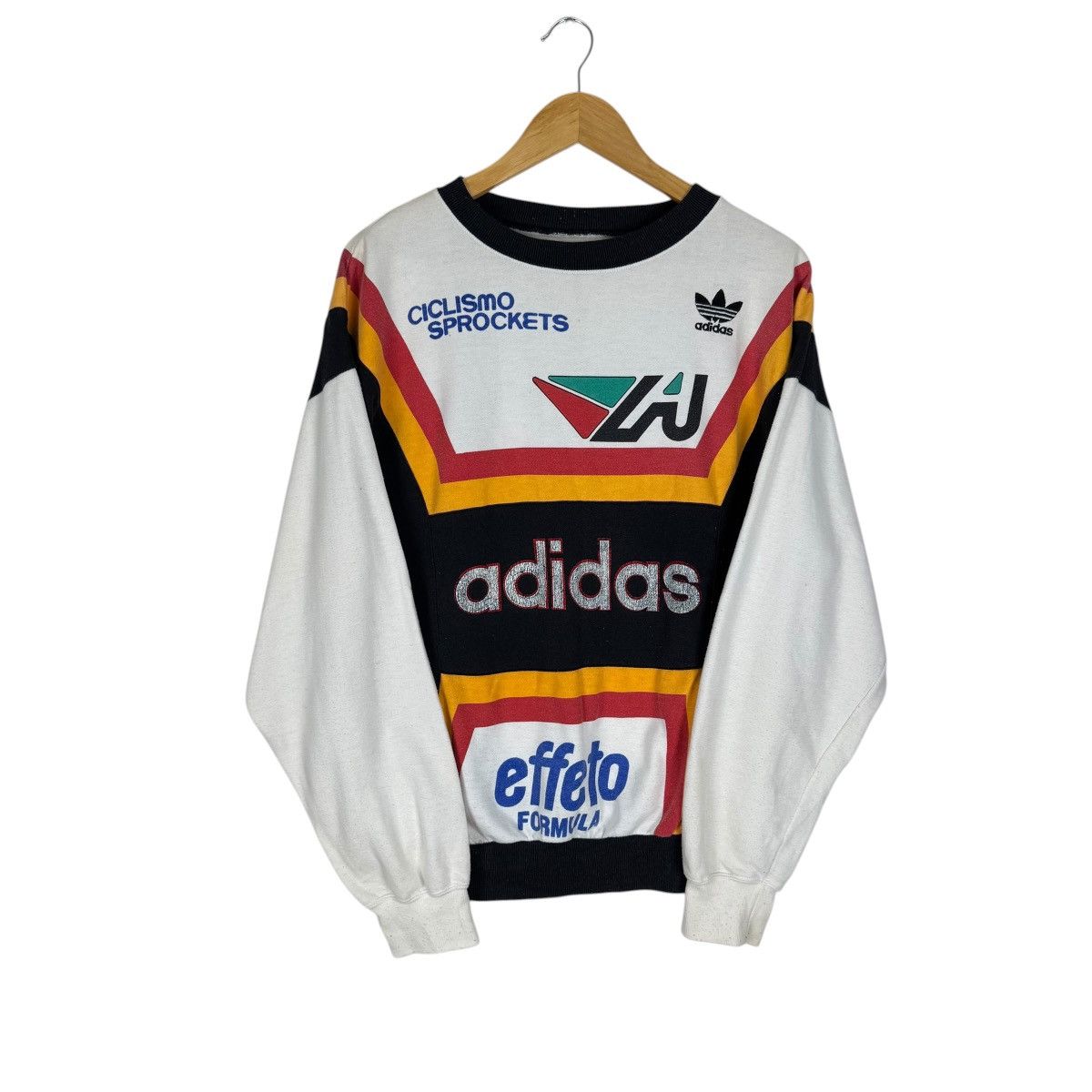 Adidas ☀️80s ADIDAS CYCLING SWEATSHIRT Size US M / EU 48-50 / 2 - 2 Thumbnail