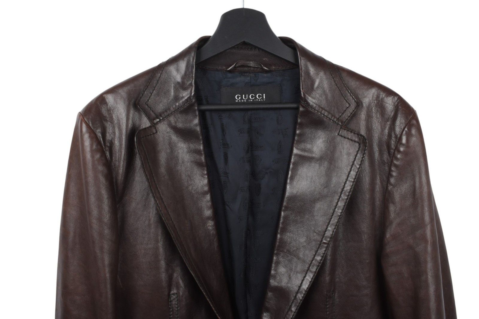 Gucci Gucci Men Leather Jacket blazer style Size IT52-L, S1931 Size US L / EU 52-54 / 3 - 2 Thumbnail