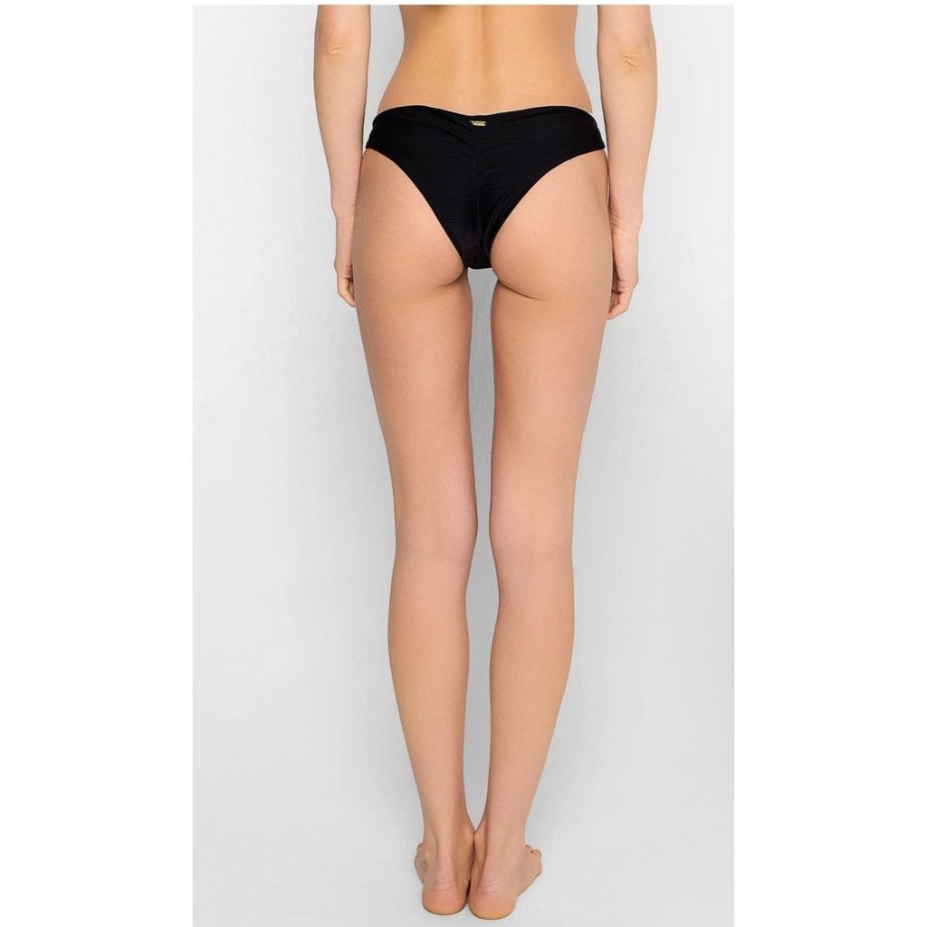 Designer NWT Beach Bunny Angela Skimpy Bottom Black XXL $95 Size 42" / US 20 - 4 Thumbnail