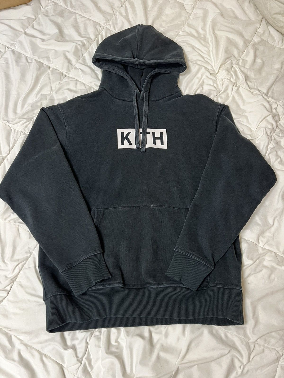 image of Kith Box Logo Hoodie in Black, Men's (Size Small)