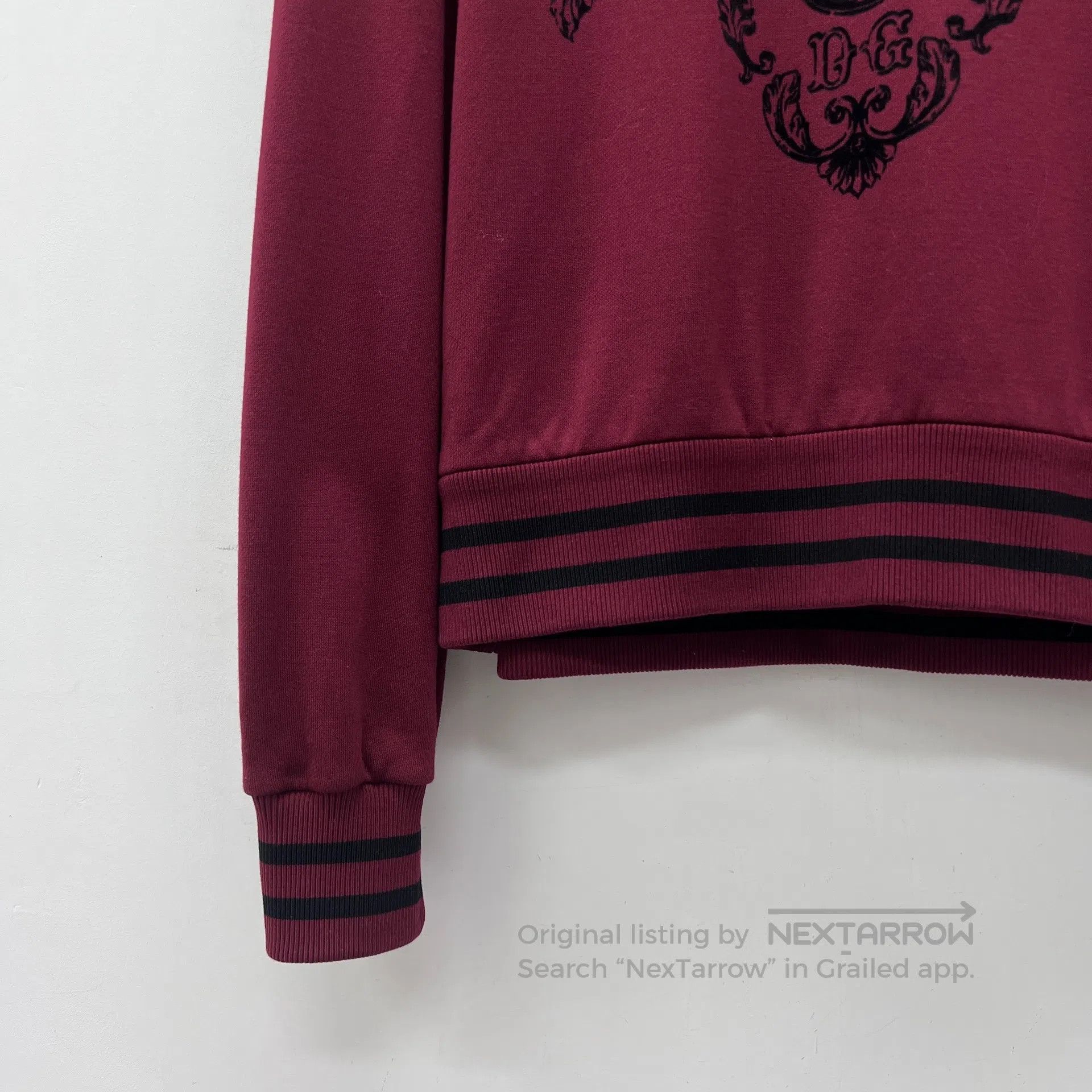 Dolce & Gabbana Dolce Gabbana Dark Red Crown Totem Embroidered Cotton Crew Size US M / EU 48-50 / 2 - 5 Thumbnail