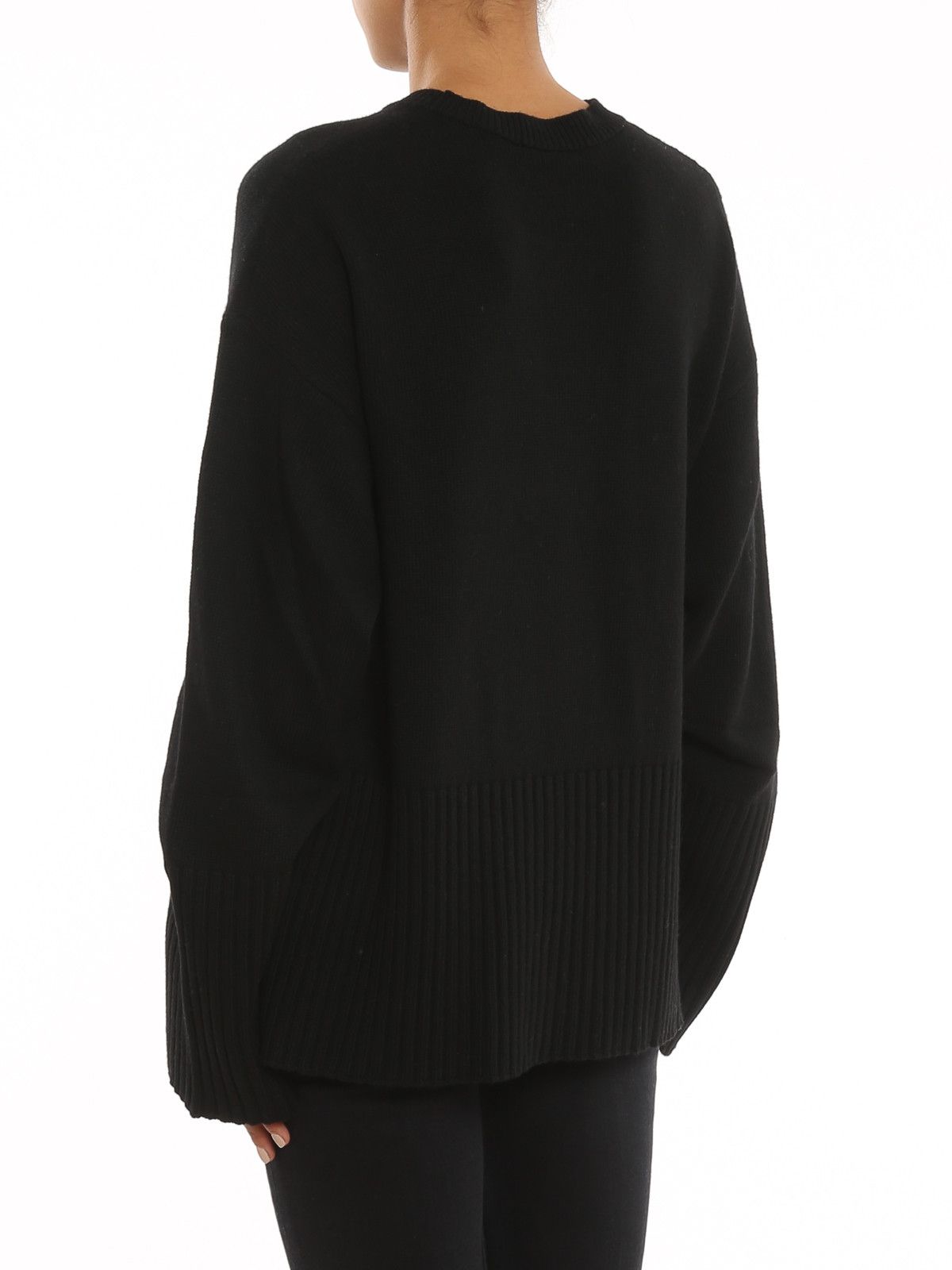Off-White o1gr1nt0125 Off Basic Crewneck Sweater in Black Size M / US 6-8 / IT 42-44 - 4 Thumbnail