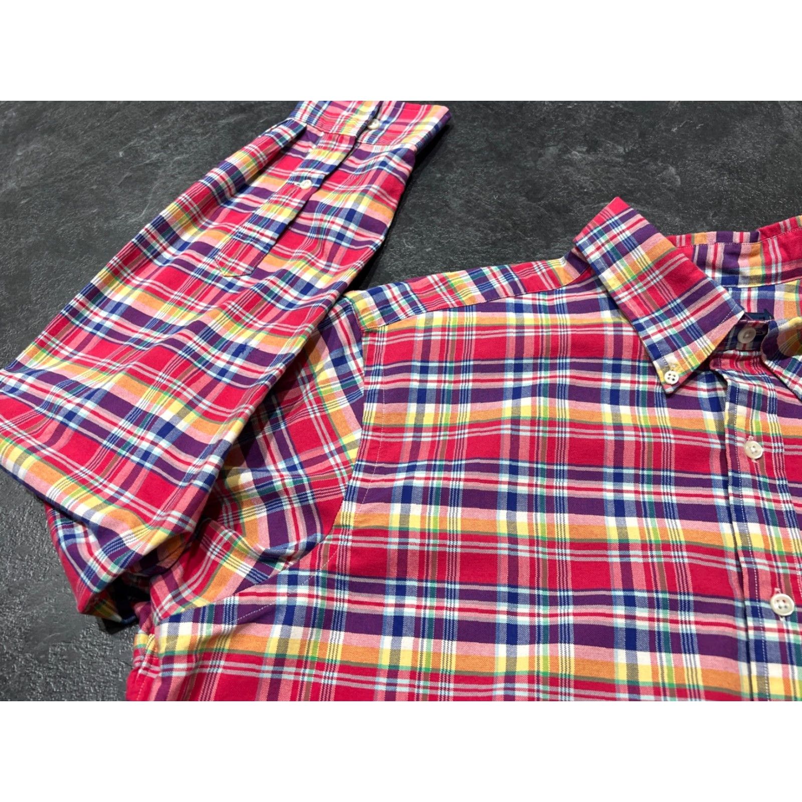 Ralph Lauren Ralph Lauren Plaid Dress Shirt Long Sleeve XL Red Yellow Blue Mens Size US XL / EU 56 / 4 - 6 Thumbnail