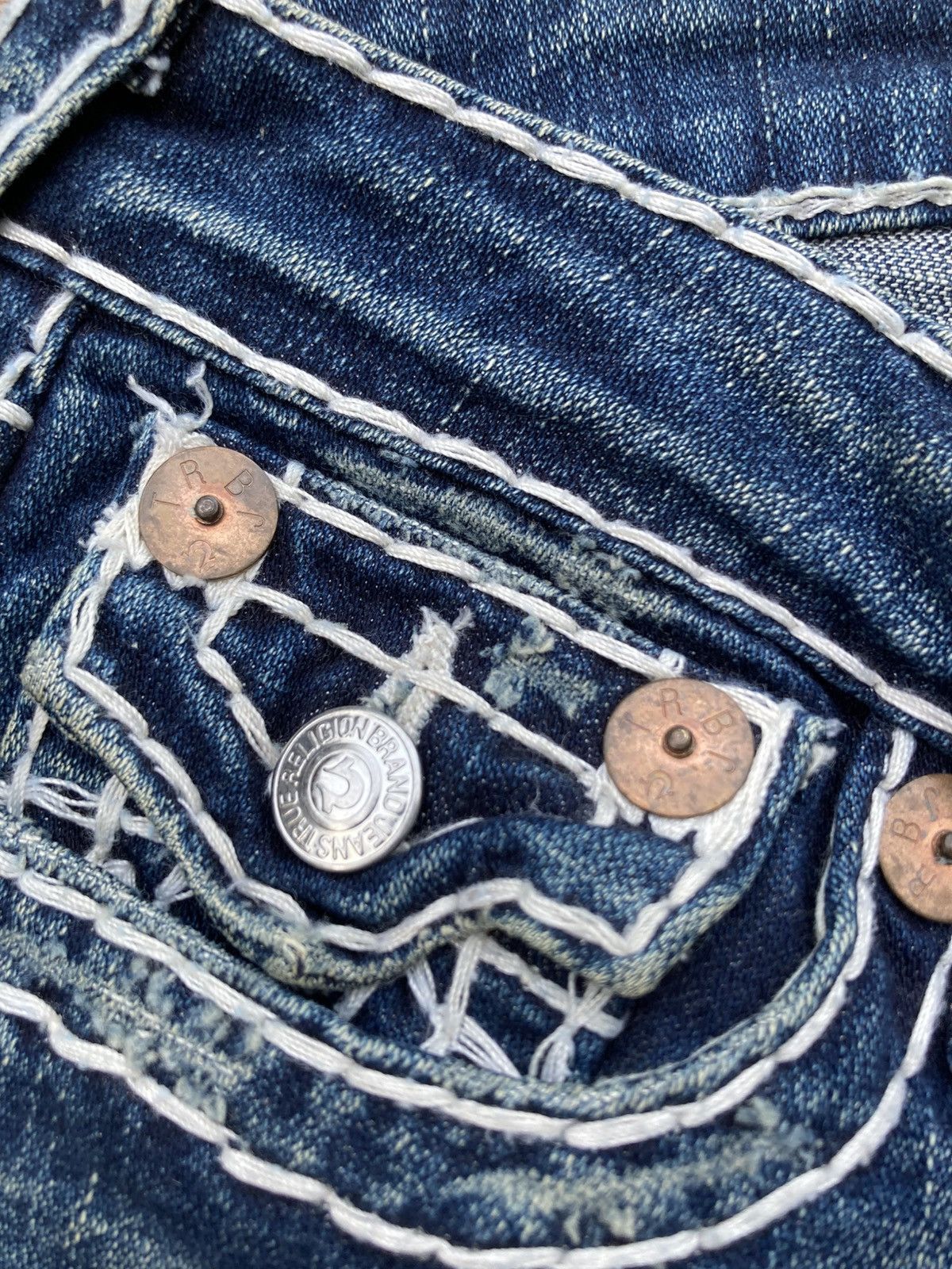 True Religion Y2K True Religion Flare Blue Jeans Size 28" / US 6 / IT 42 - 9 Thumbnail