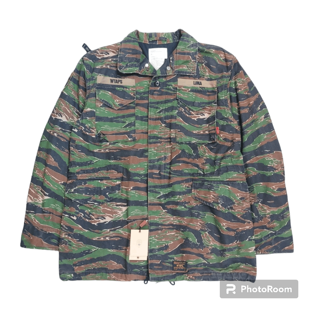 image of Wtaps M-65 Jacket Tiger Stripe in Green, Men's (Size Large)