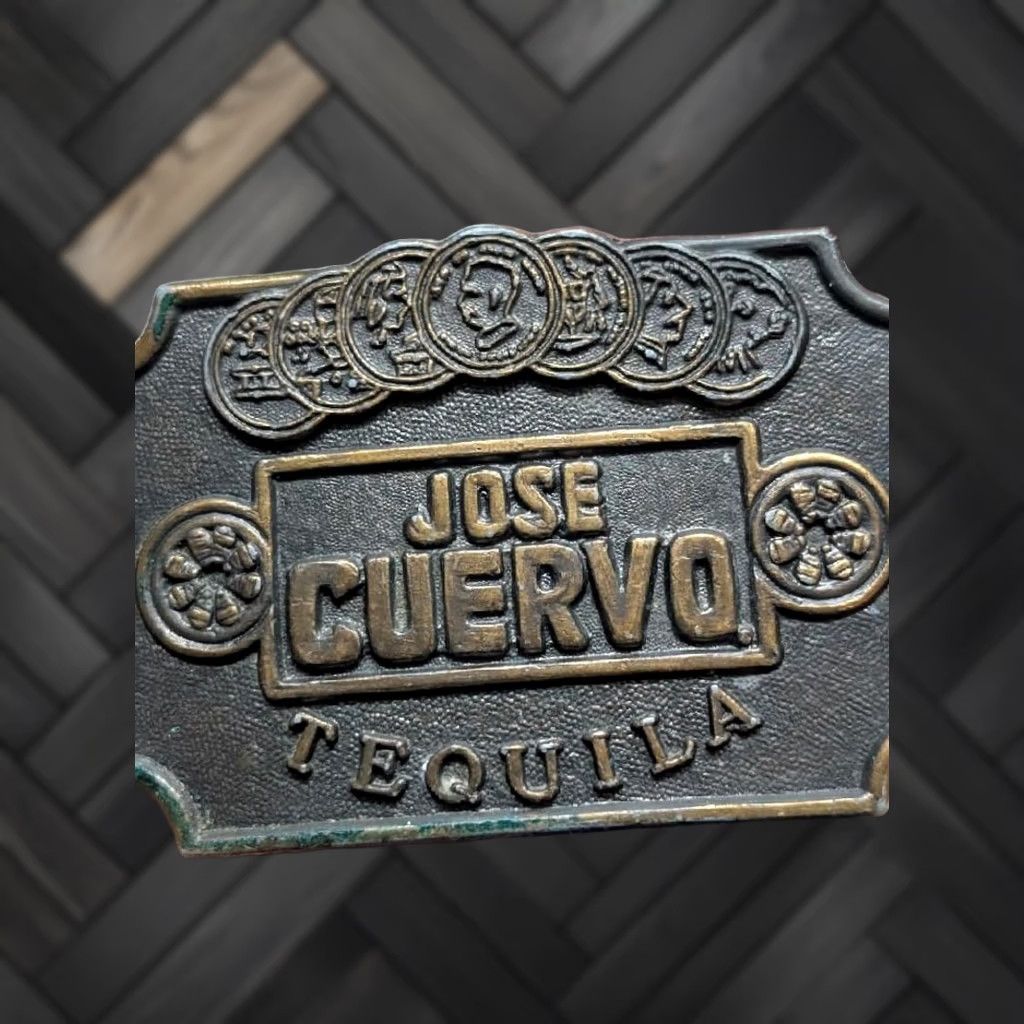 Vintage VINTAGE JOSE CUERVO belt buckle BRASS western belt buckle Mens 2.25" x 3.25" brass Fits Belt 1.75 in Cowboy Tequila 1970s Size ONE SIZE - 1 Thumbnail