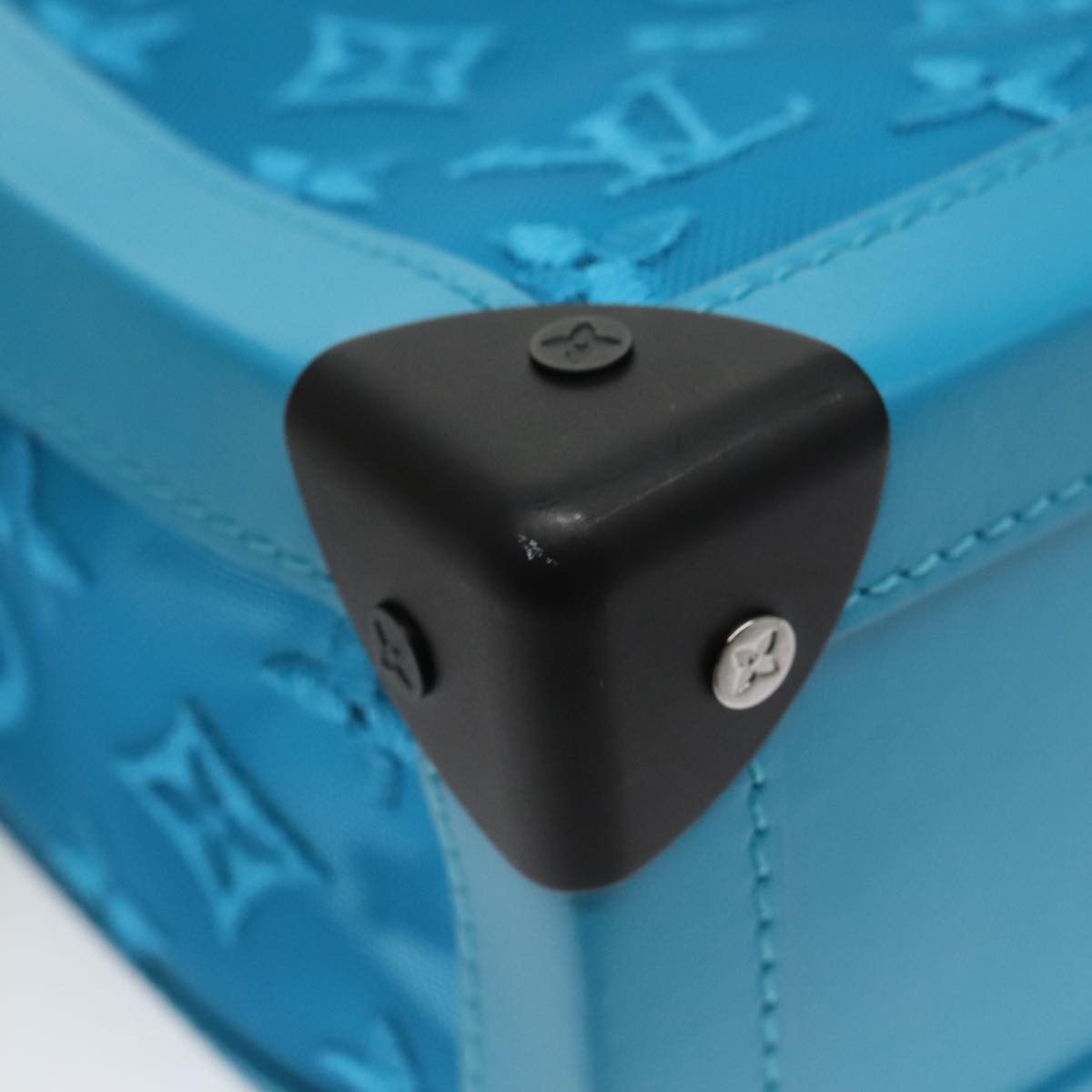 Louis Vuitton LOUIS VUITTON Monogram Mesh Soft Trunk Bag Light Blue M45074 Size ONE SIZE - 8 Thumbnail