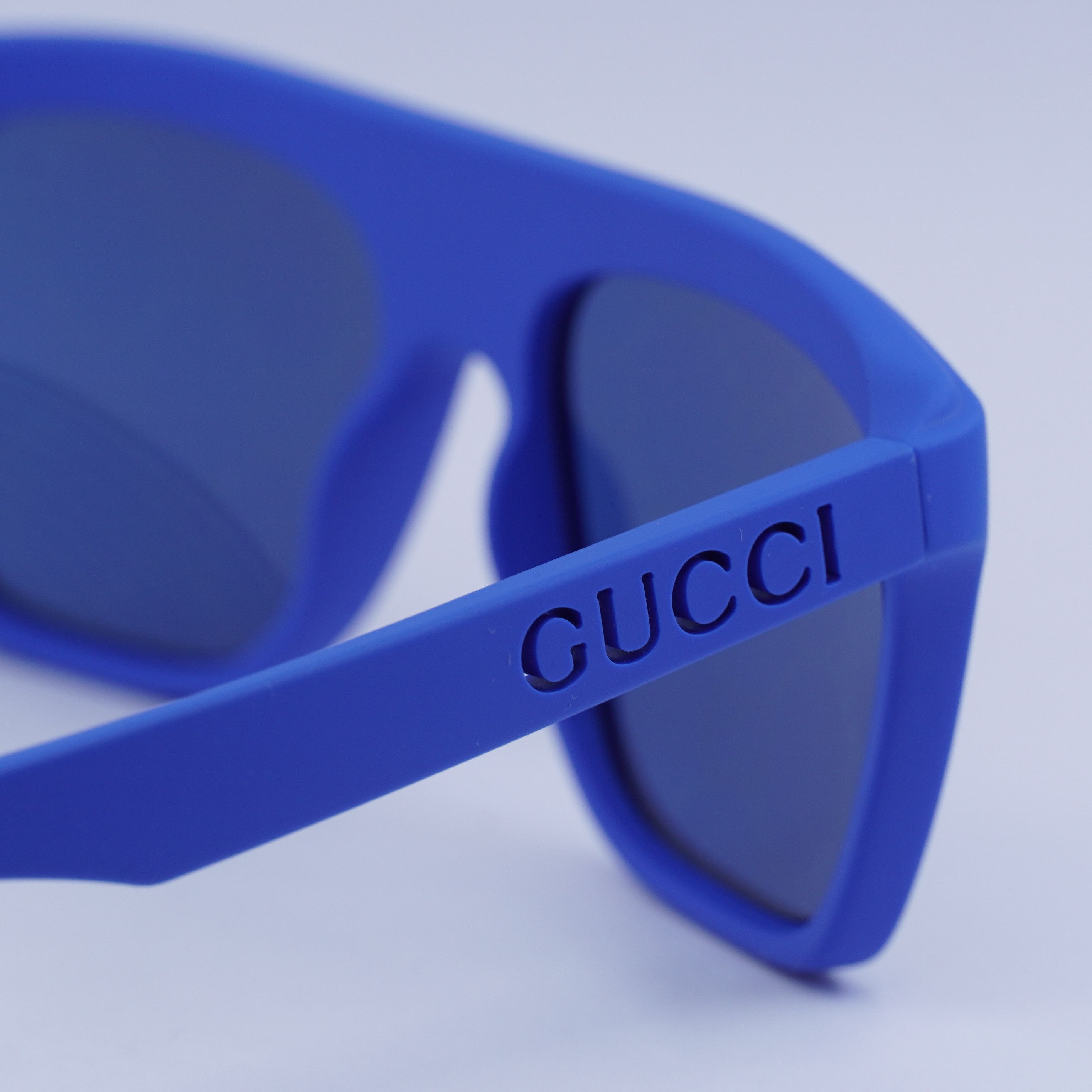Gucci 🕶️ New Gucci GG1570S 004 Sunglasses - Matte Blue Frame Size ONE SIZE - 9 Thumbnail