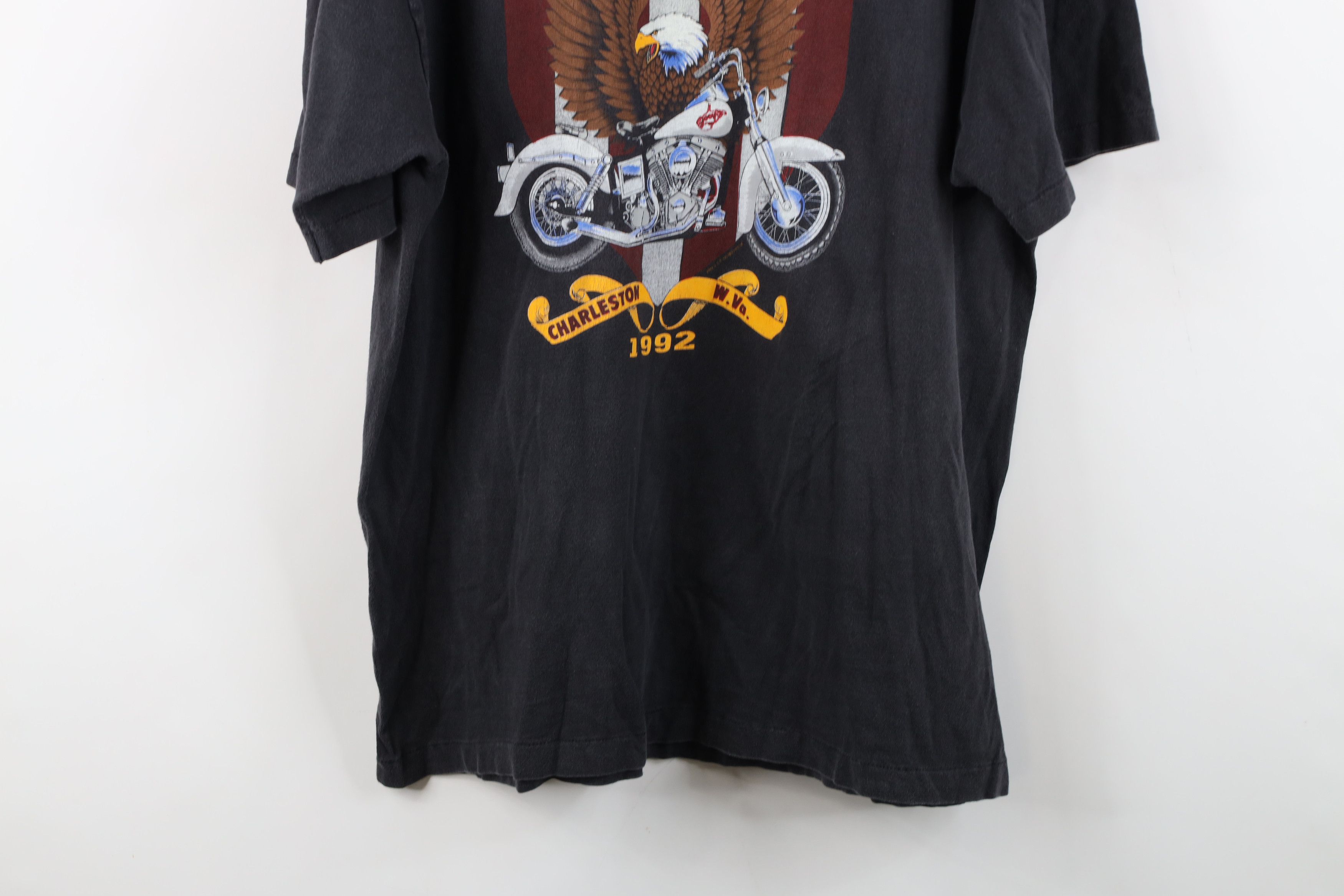Vintage Vintage 90s Motorcycle Bar Eagle West Virginia T-Shirt USA Size US XL / EU 56 / 4 - 14 Thumbnail