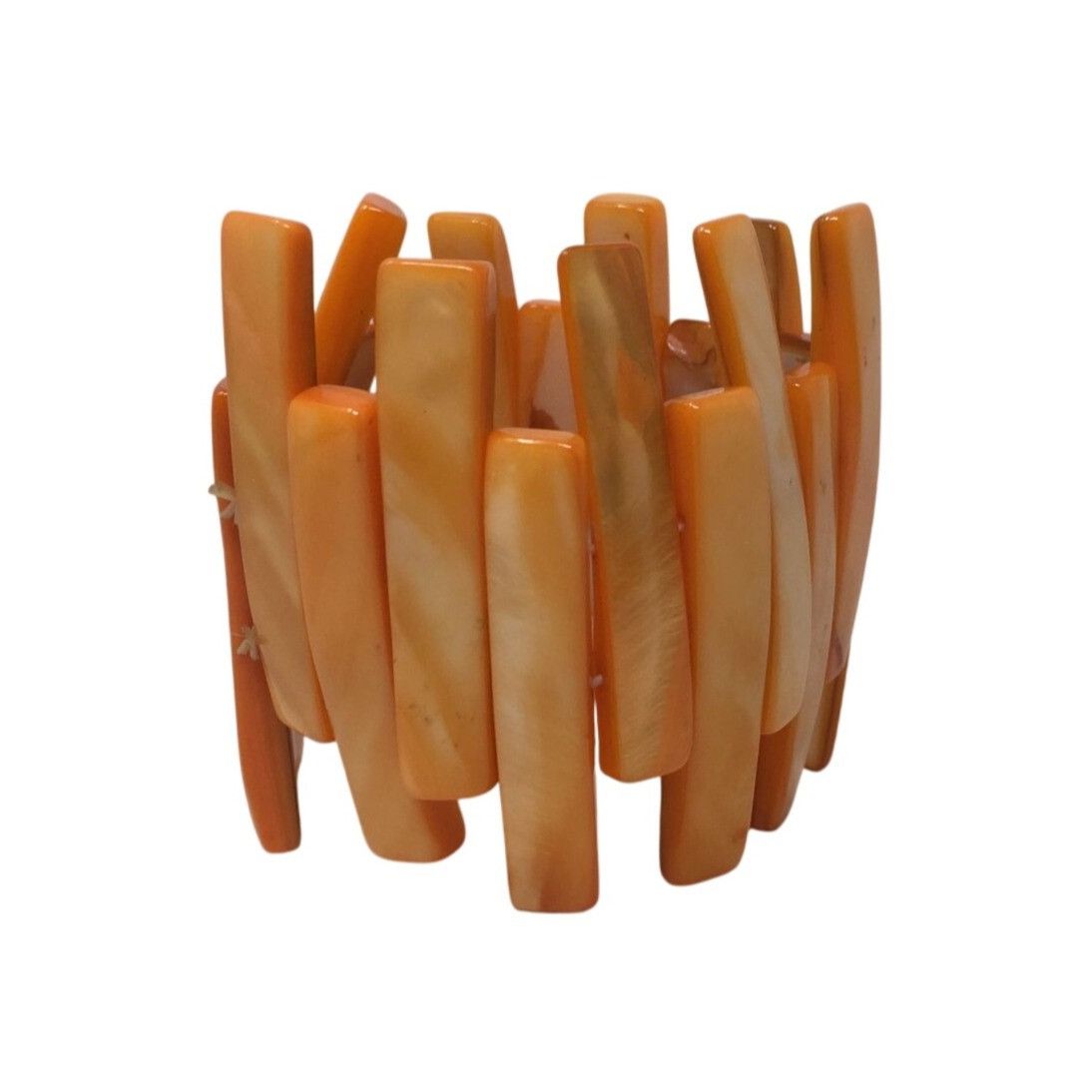 Other Women's Stretchy Chunky Orange Bracelet Size ONE SIZE - 3 Thumbnail