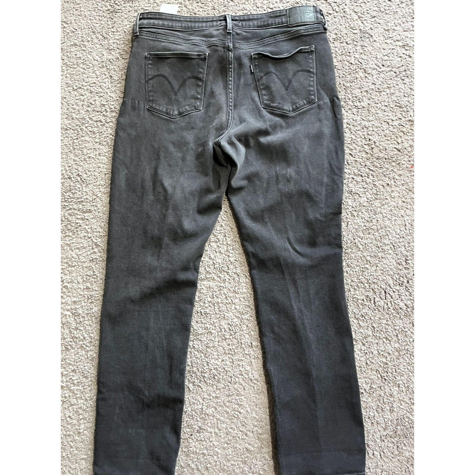 Levi's LEVI'S Mid Rise Skinny Light Wash Black Denim Jeans Women's 16 Regular Inseam 30 Black Cotton Blend Denim Size 38" / US 16 / IT 52 - 3 Thumbnail