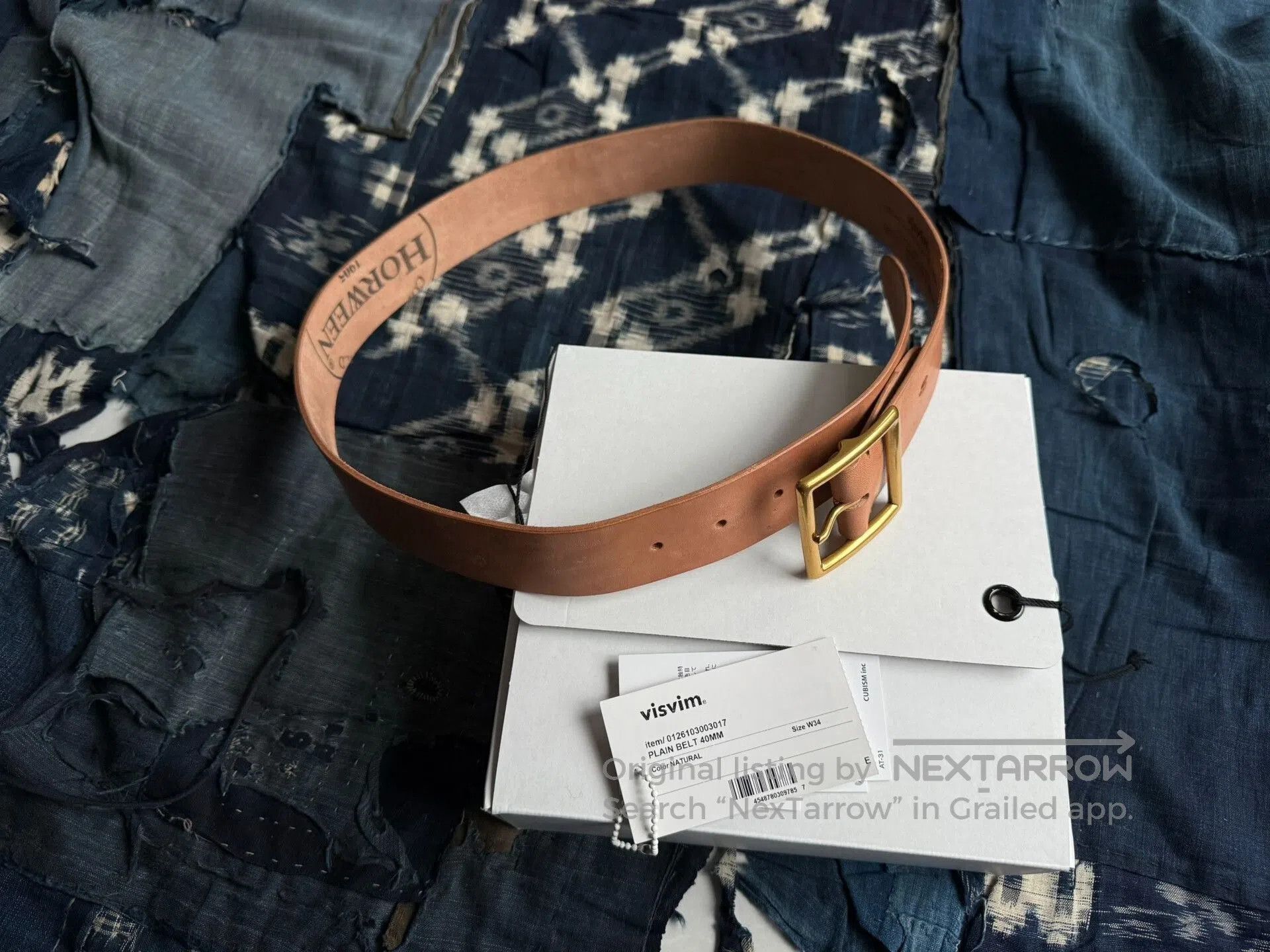 Visvim VISVIM 26SS PLAIN BELT 40MM. Size ONE SIZE - 1 Thumbnail