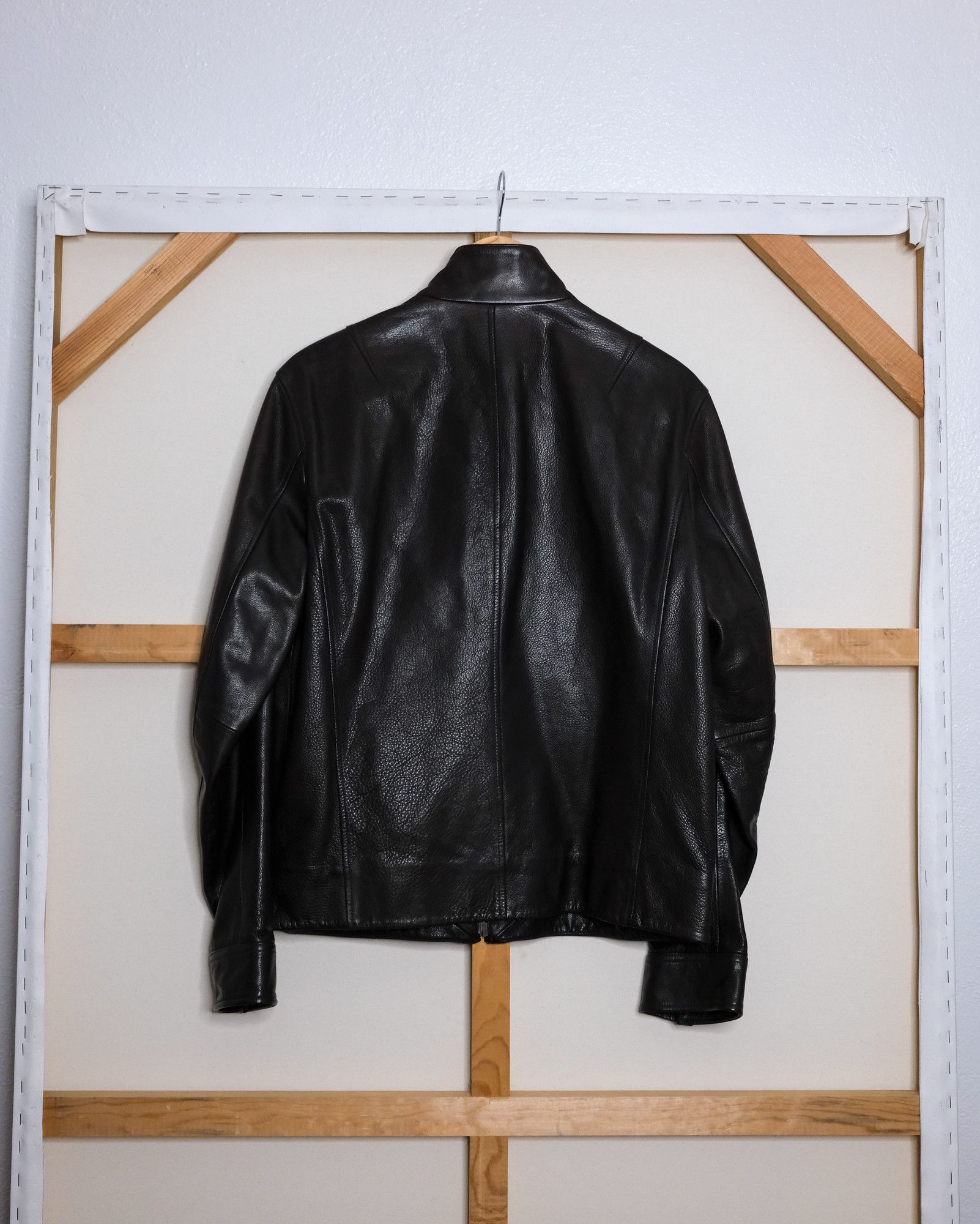 Vince Brown Leather Cafe Racer Jacket Size US M / EU 48-50 / 2 - 2 Thumbnail