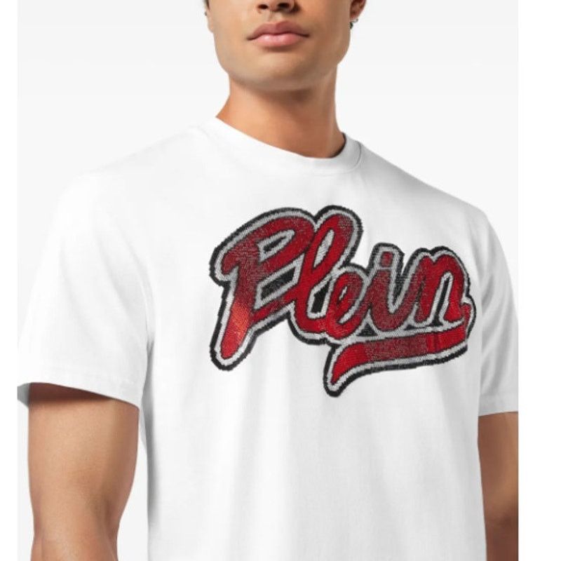 Philipp Plein Philipp Plein Strass Signature Round Neck T-Shirt Size XL Size US XL / EU 56 / 4 - 1 Thumbnail