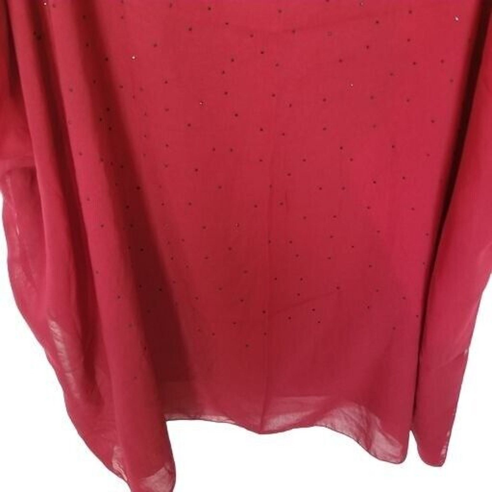 Jessica McClintock Jessica McClintock Womens Sheer Studded Top OS Holiday Size ONE SIZE - 3 Thumbnail