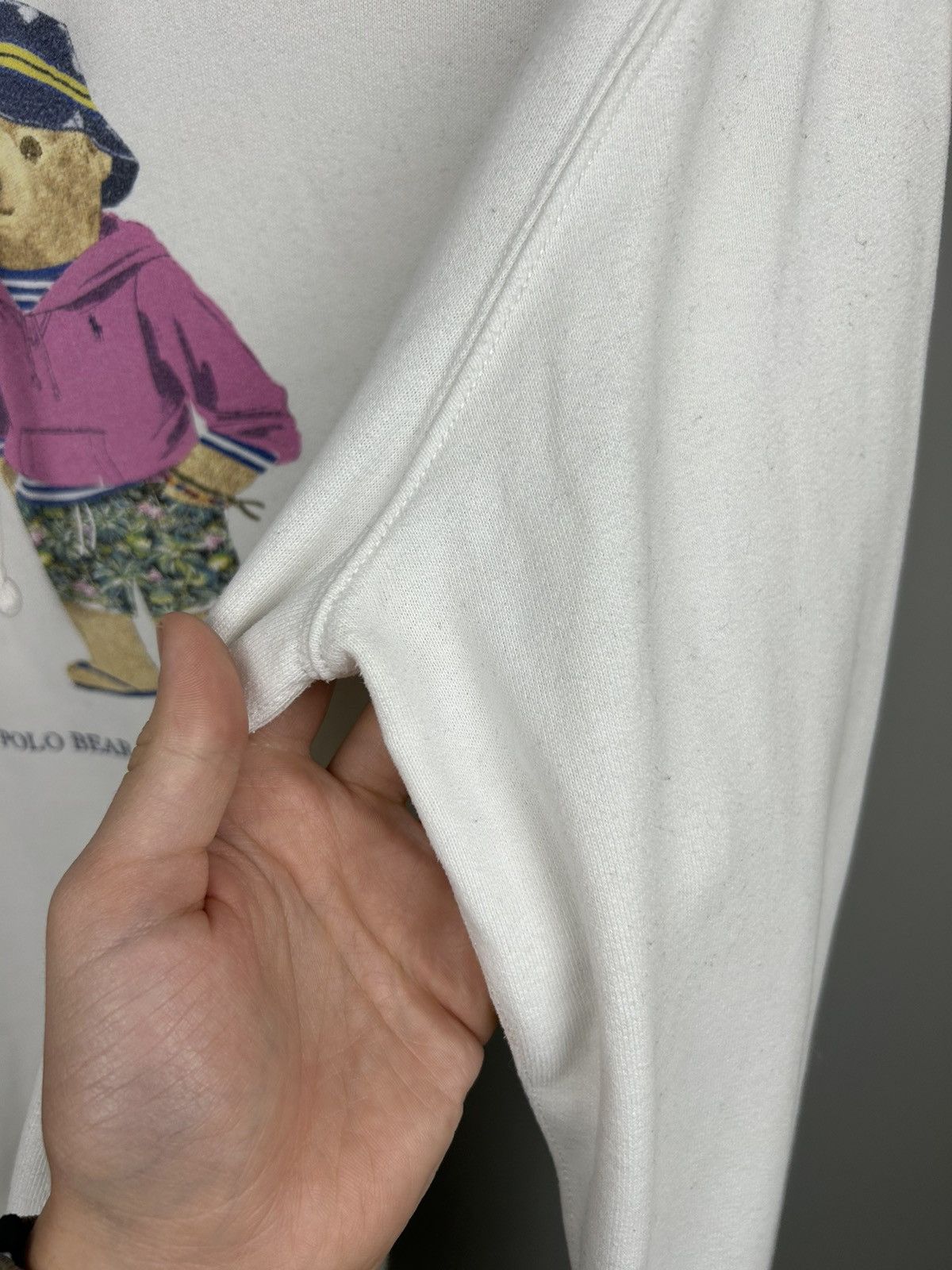 Vintage POLO BEAR by Ralph Lauren White Hoodie Sweatshirt Size US M / EU 48-50 / 2 - 13 Thumbnail