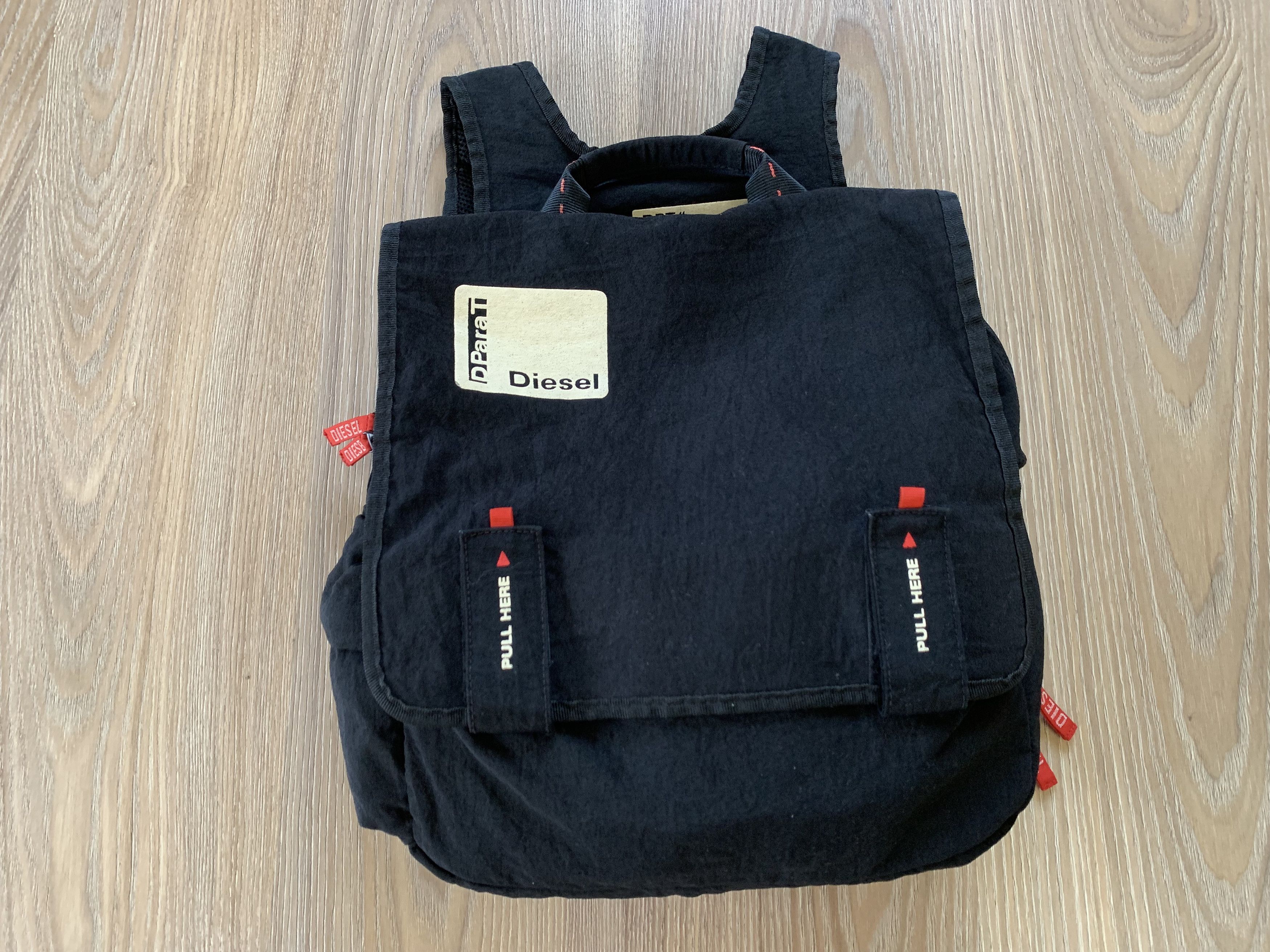 Diesel Diesel Mens Vintage Rare Cotton Black Backpack Archival Size ONE SIZE - 3 Thumbnail