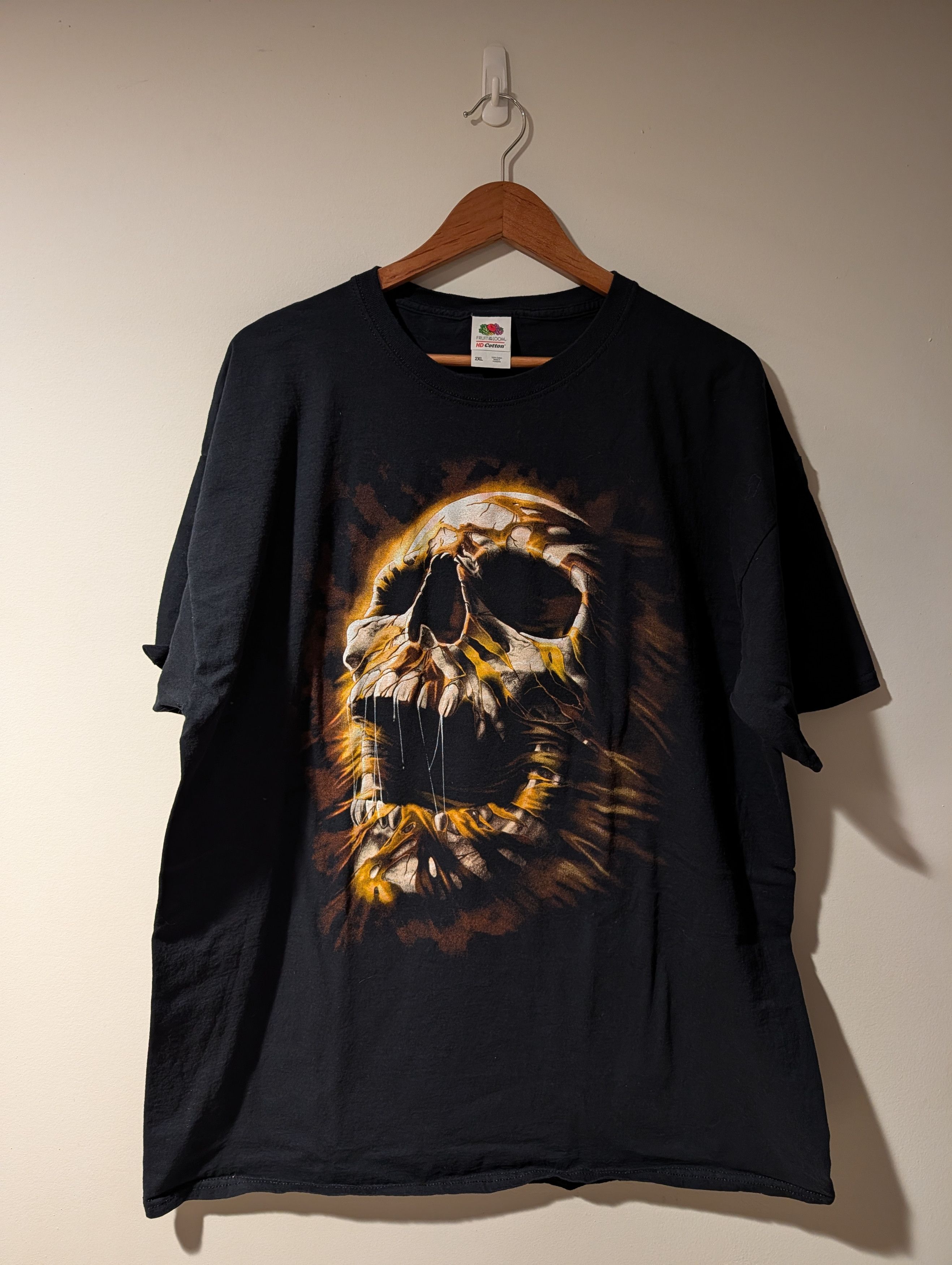 Arts & Science VTG Y2K Men’s XXL Shirt Raging Inferno SKULL All Over Print Size US XXL / EU 58 / 5 - 1 Thumbnail
