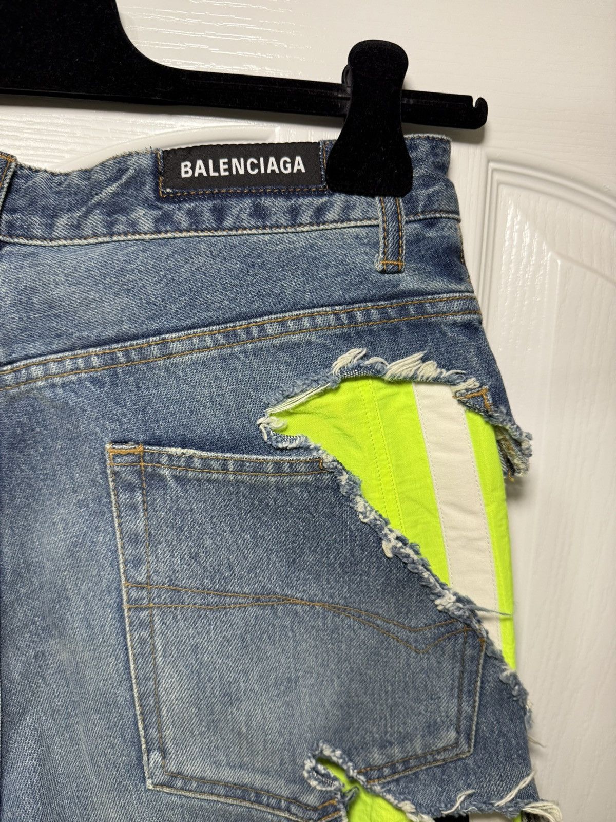 Balenciaga Balenciaga Slashed Denim Trackpants SAMPLE Size US 30 / EU 46 - 8 Thumbnail