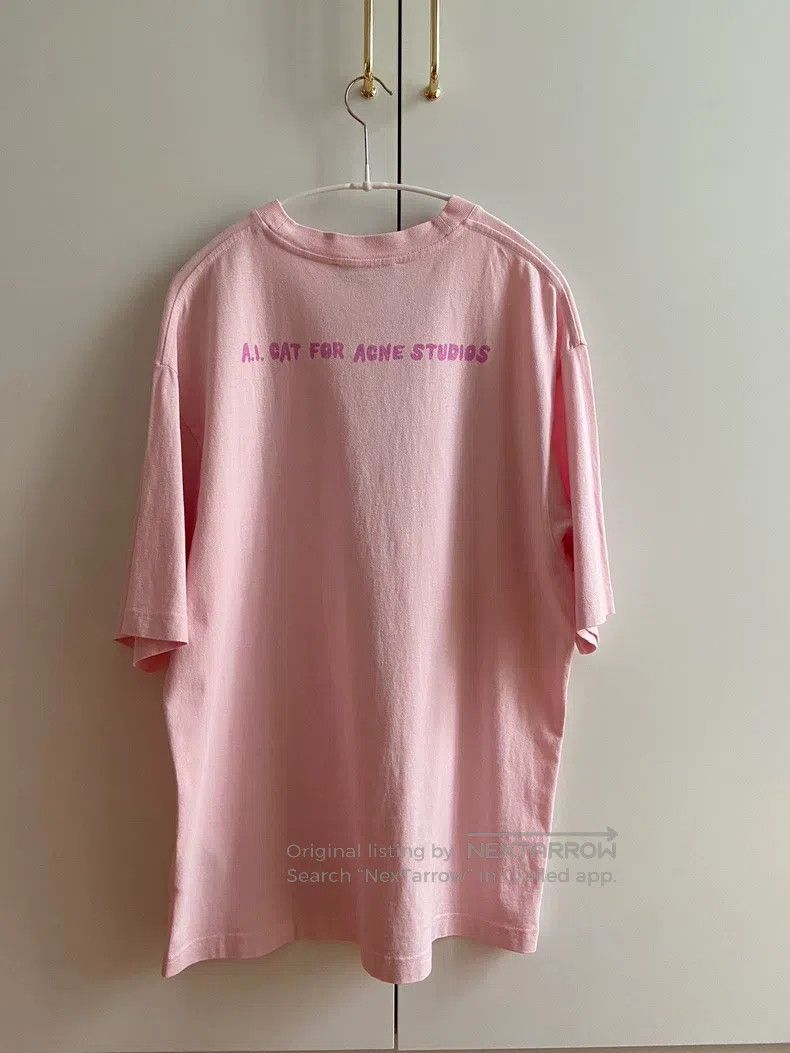 Acne Studios Acne Studios Cat print light pink T-shirt Size US XS / EU 42 / 0 - 3 Thumbnail