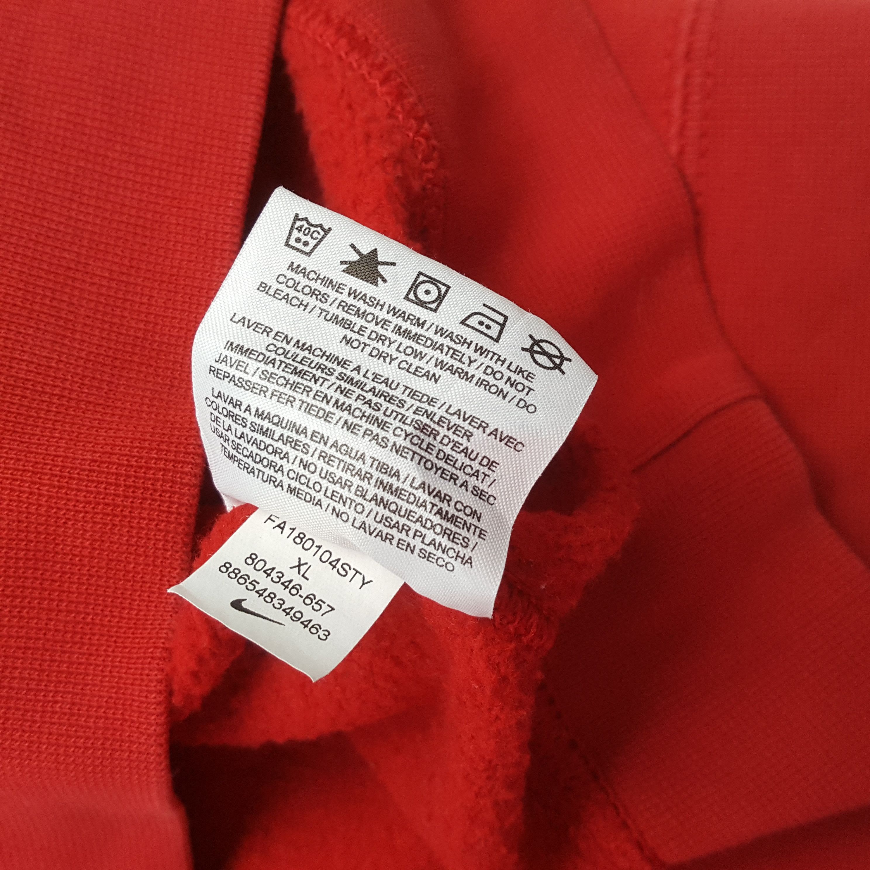 Nike × Vintage Vintage NIKE Swoosh Small Design Sportswear Hoodies Size US L / EU 52-54 / 3 - 8 Thumbnail