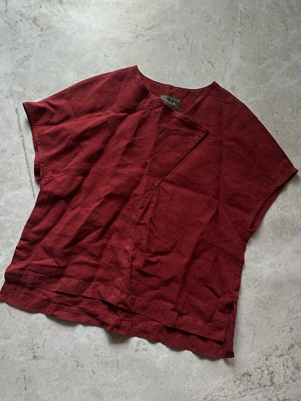 Japanese Brand × OSKA Vintage Oska Flax Linen T-Shirt 90s Japanese Rare Size L / US 10 / IT 46 - 2 Thumbnail