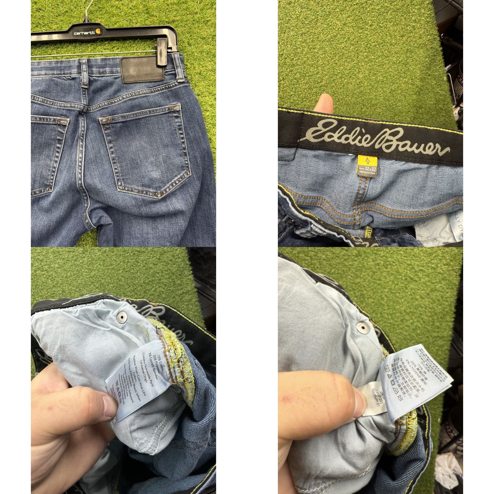 Eddie Bauer Eddie Bauer Travex Jeans Mens 32x32 Blue Straight Leg Stretch Denim Hiking Jeans Size US 32 / EU 48 - 8 Thumbnail