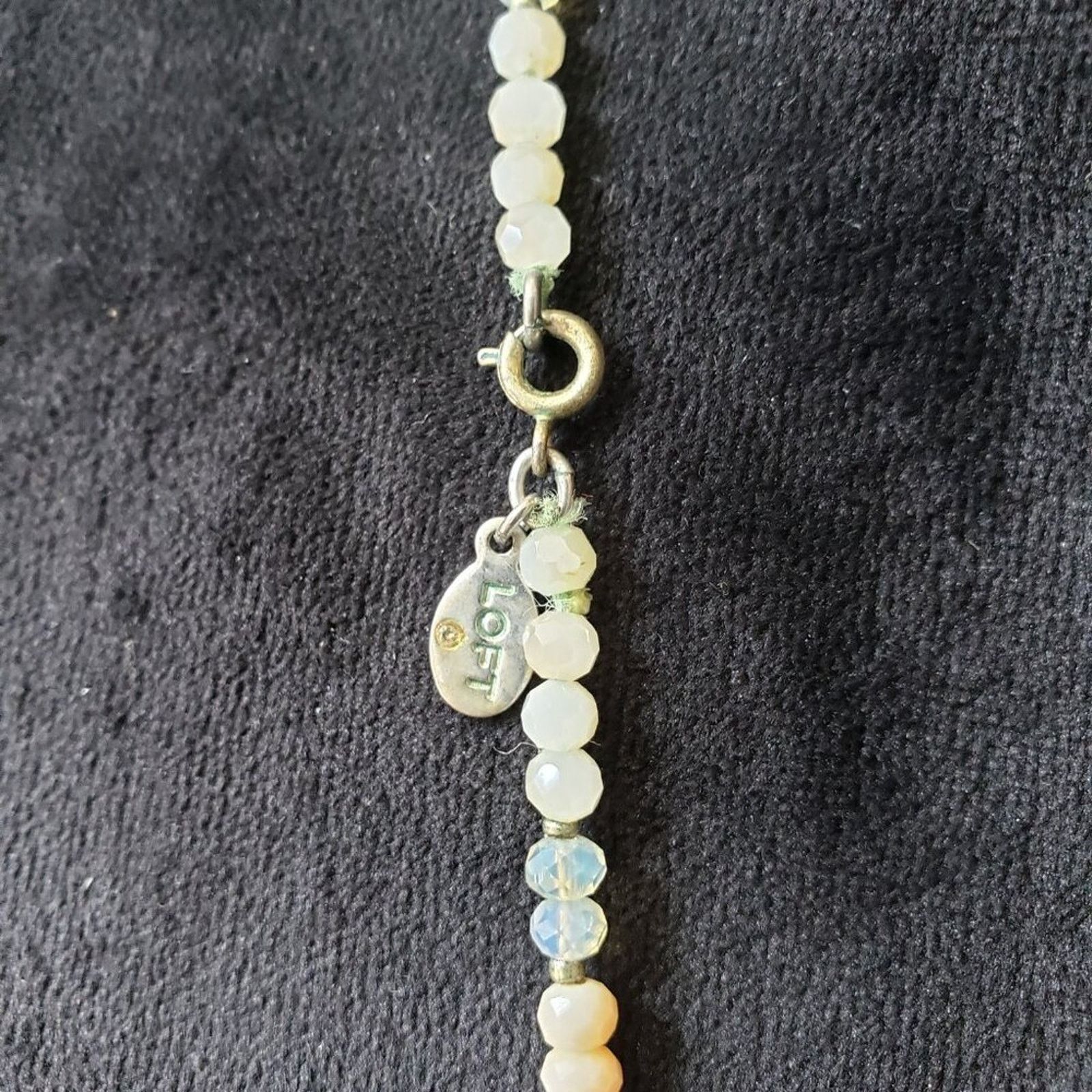 The Unbranded Brand Gold Tone Faceted Beads Faux Pearl Tassel Chain Necklace Size ONE SIZE - 7 Thumbnail