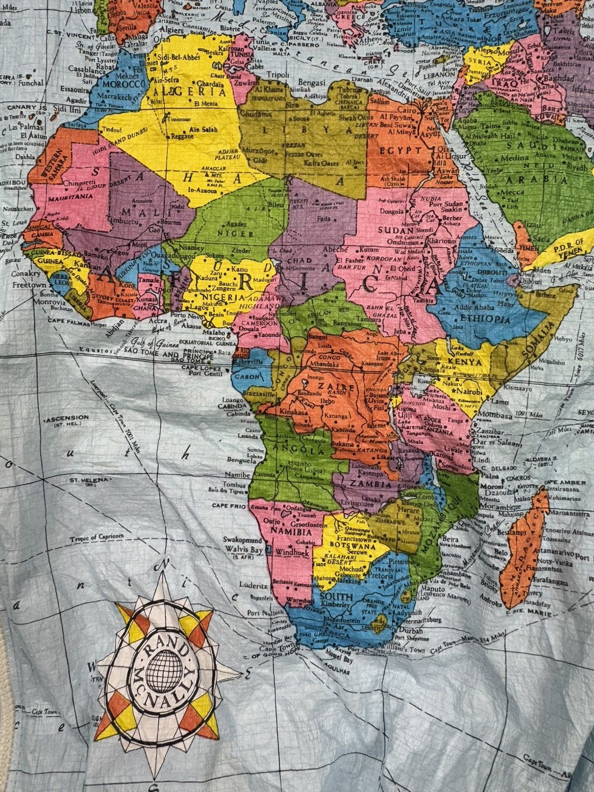 Vintage Vintage 1990 World map all over print jacket kurt cobain Size US L / EU 52-54 / 3 - 15 Thumbnail