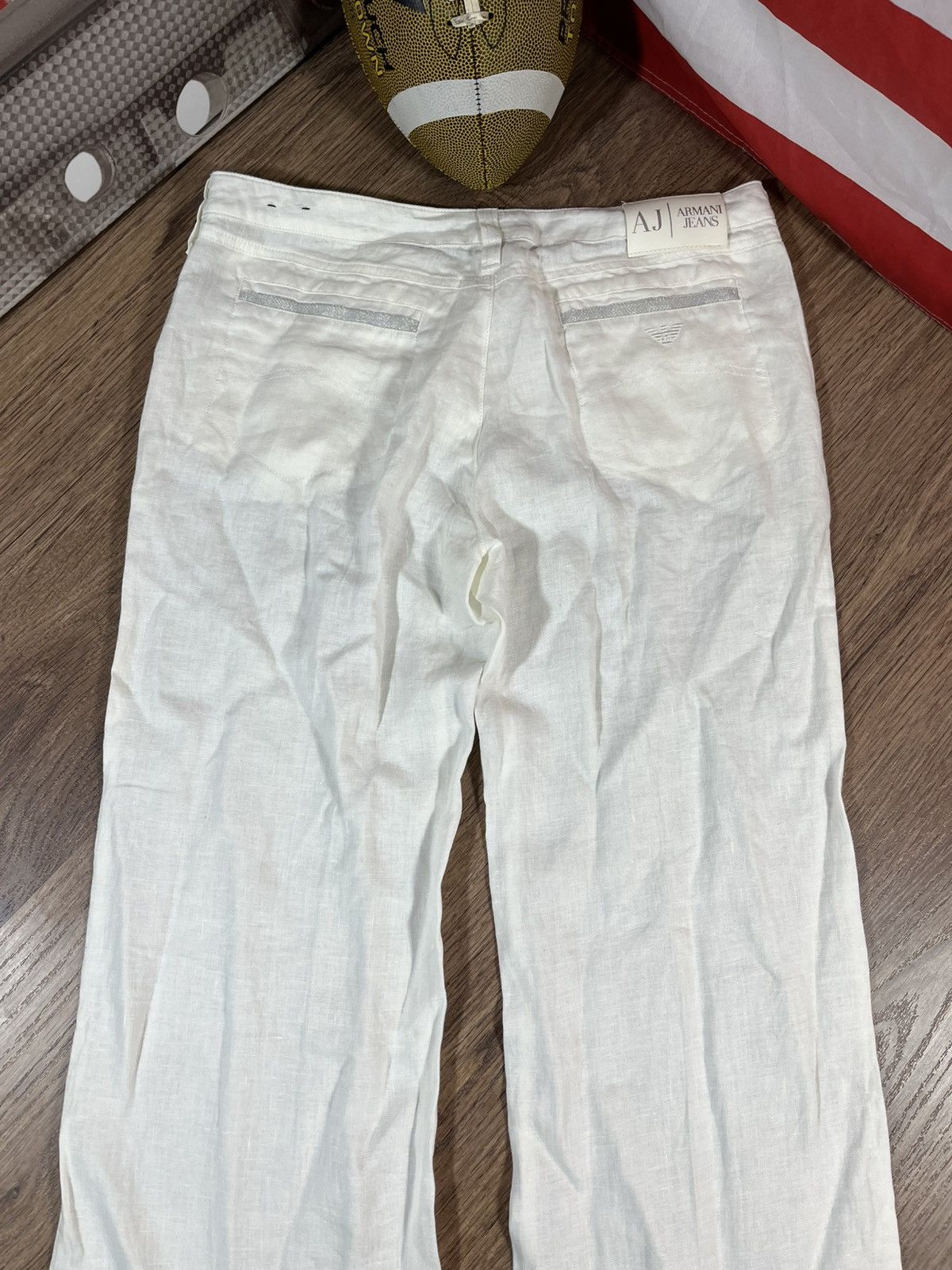 Armani Armani Flared Linen Vintage Pants Very Rare Size 30" / US 8 / IT 44 - 16 Thumbnail
