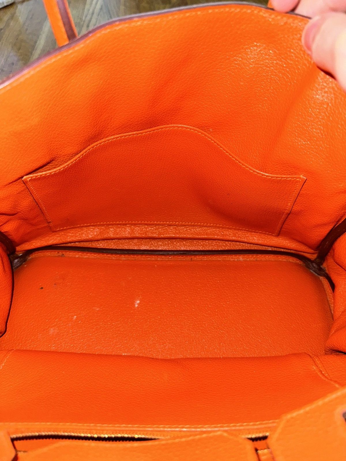 Hermes Birkin 30 Togo orange and gold 2010 bag