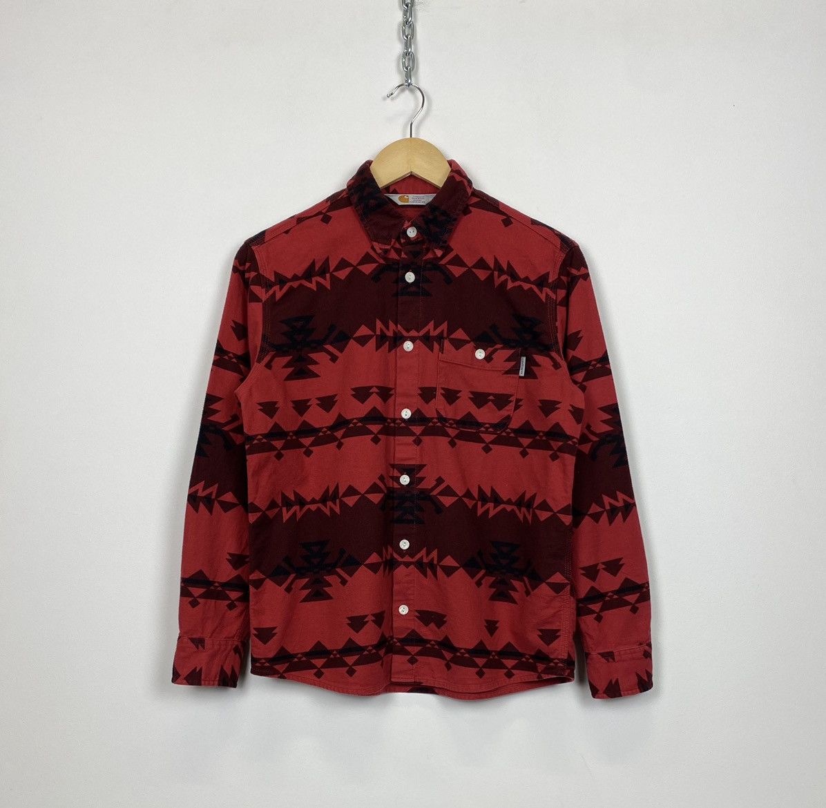 Carhartt Vintage Carhartt WIP Aztec Pattern Wilkins Shirt Buttons Up Size US S / EU 44-46 / 1 - 1 Thumbnail