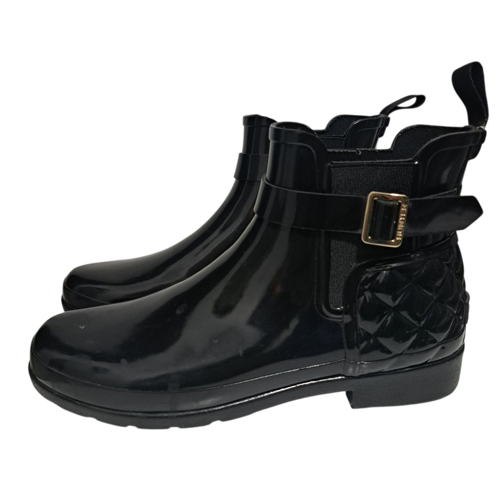 Hunter Hunter Women's Refined Quilted Gothic Winter Rain Rubber Che Size US 9 / IT 39 - 11 Thumbnail