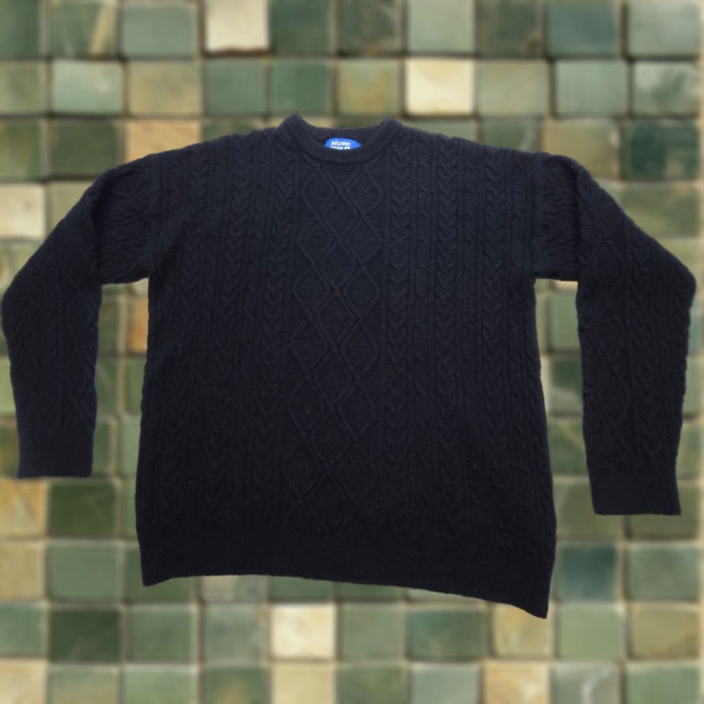 Vintage Aelfric Eden Heavy Cable Knit Sweater Mens 2XL Black Nordic Fisherman Pullover Size US XXL / EU 58 / 5 - 1 Thumbnail