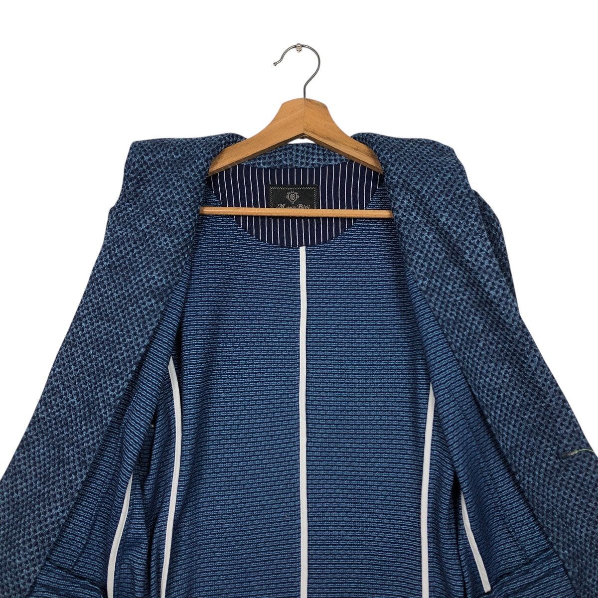 Japanese Brand Men’s Bigi Japan Knit Jacket – Textured Navy Size US M / EU 48-50 / 2 - 15 Thumbnail