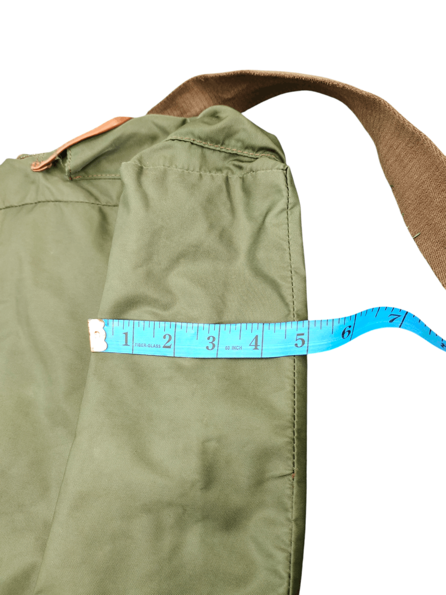Orobianco Vintage Orobianco Olive Green Nylon Leather Trim Sling Bag Size ONE SIZE - 17 Thumbnail