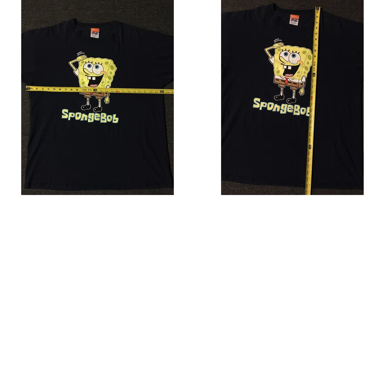Nickelodeon VINTAGE SpongeBob SquarePants Promo Shirt XL Nickelodeon Cartoon TV 90s Squidward Sandy Rocketeer Striped Graphic Tee Mens Blue Boys Girls Mens Size US XL / EU 56 / 4 - 8 Thumbnail