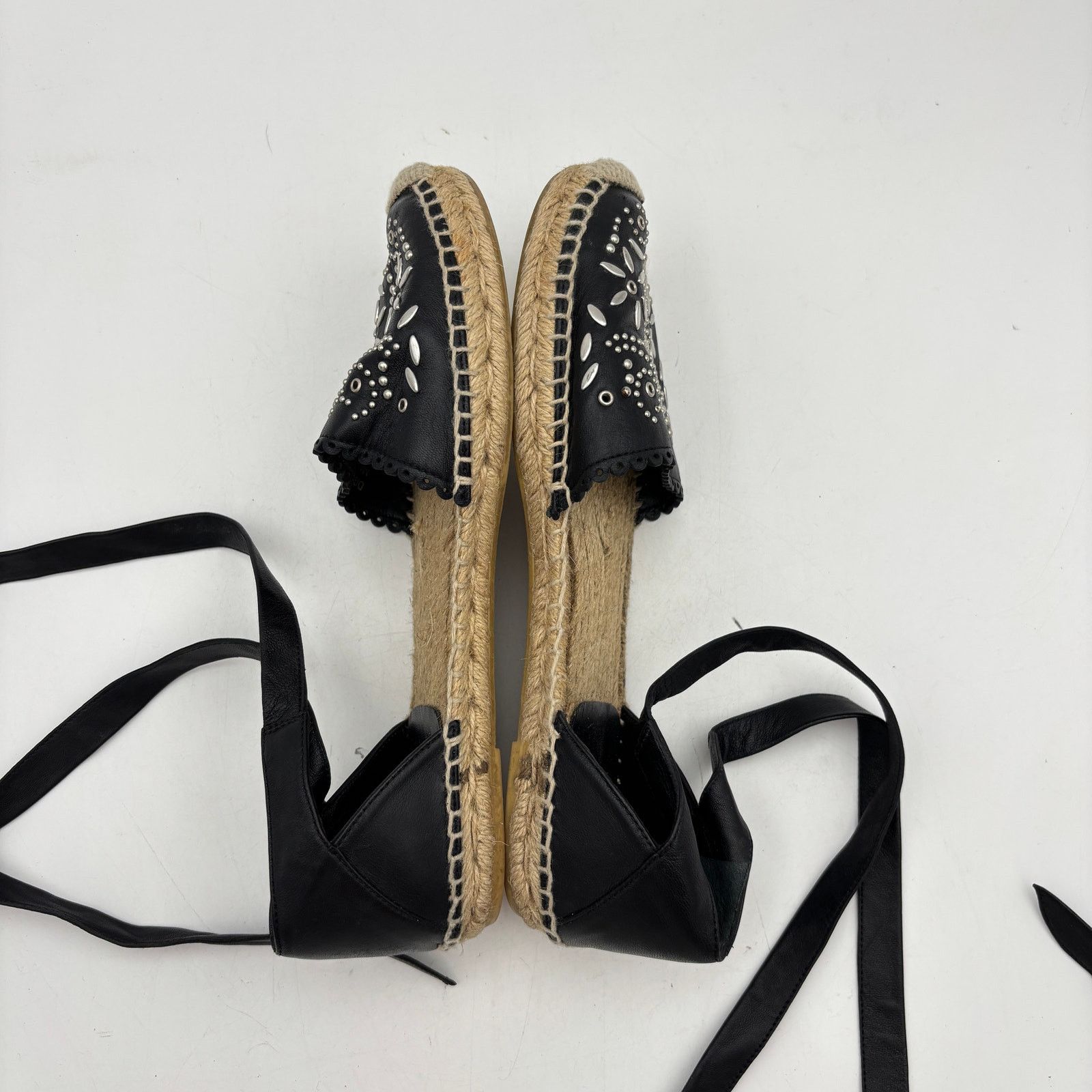 Saint Laurent Paris Saint Laurent Paris YSL Studded Leather Espadrilles Size US 7.5 / IT 37.5 - 7 Thumbnail