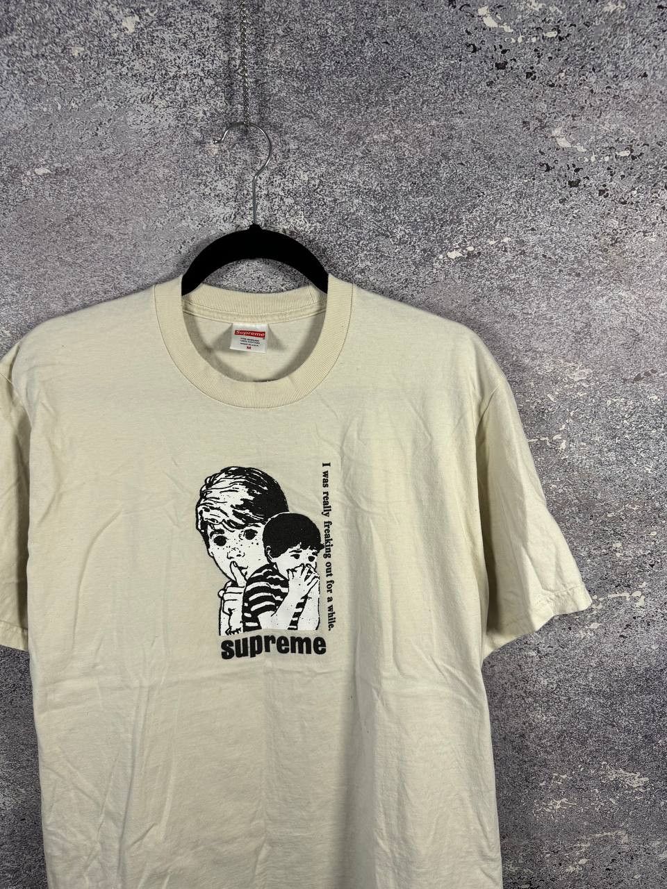 Supreme Supreme Freaking Out Tee Beige Medium Authentic Streetwear Size US M / EU 48-50 / 2 - 3 Thumbnail