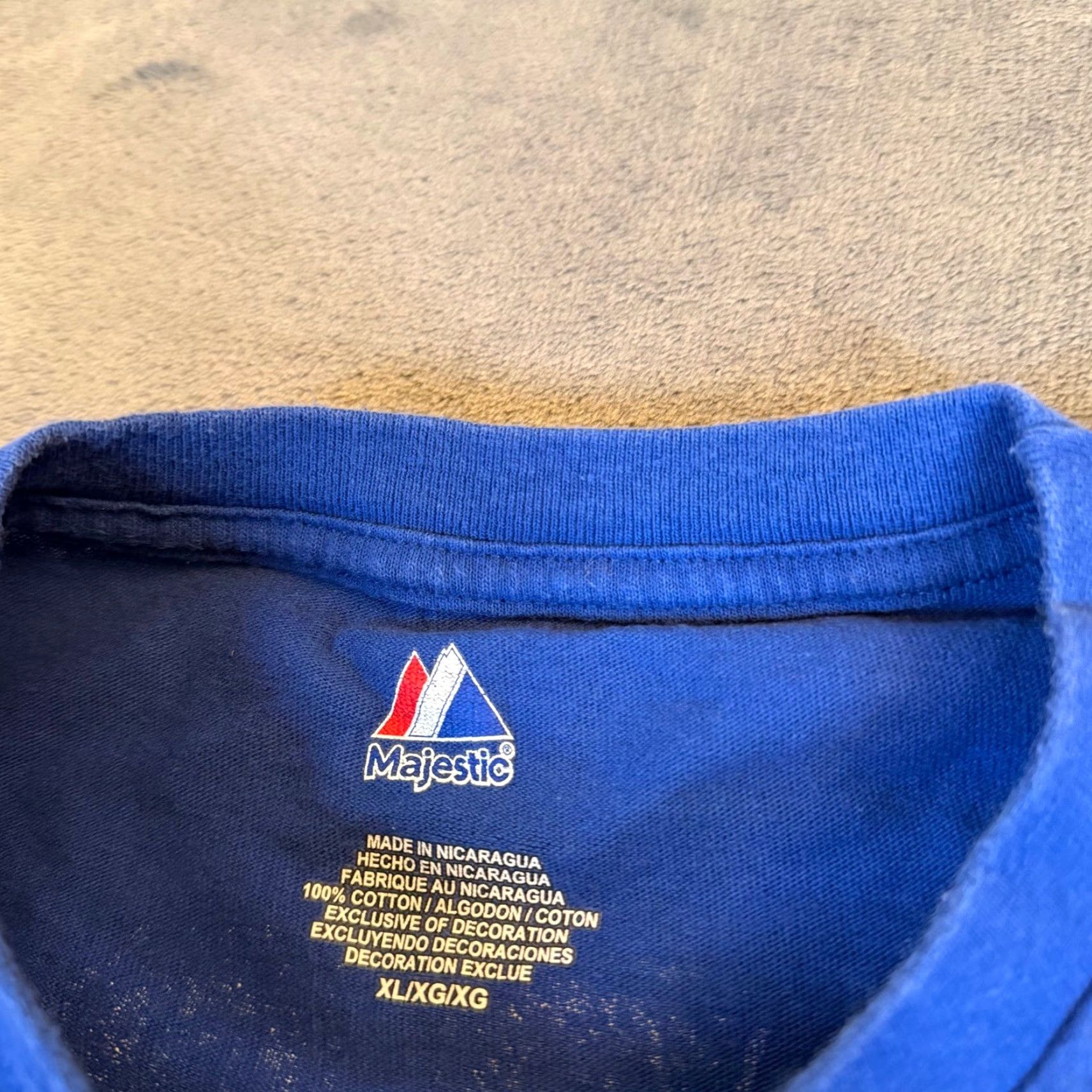 MLB Majestic Texas Rangers Elvis Andrus 1 Blue MLB T-Shirt Mens XL Crew Neck Short Sleeve Graphic Tee All Seasons Sports Mens XL Blue Cotton T-Shirt Size US XL / EU 56 / 4 - 3 Thumbnail