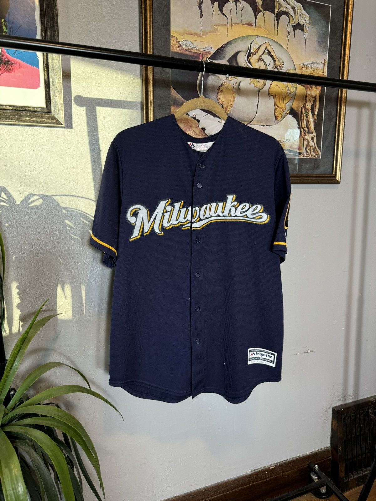 Milwaukee Brewers majestic men’s MLB Coolbase newest jersey XL