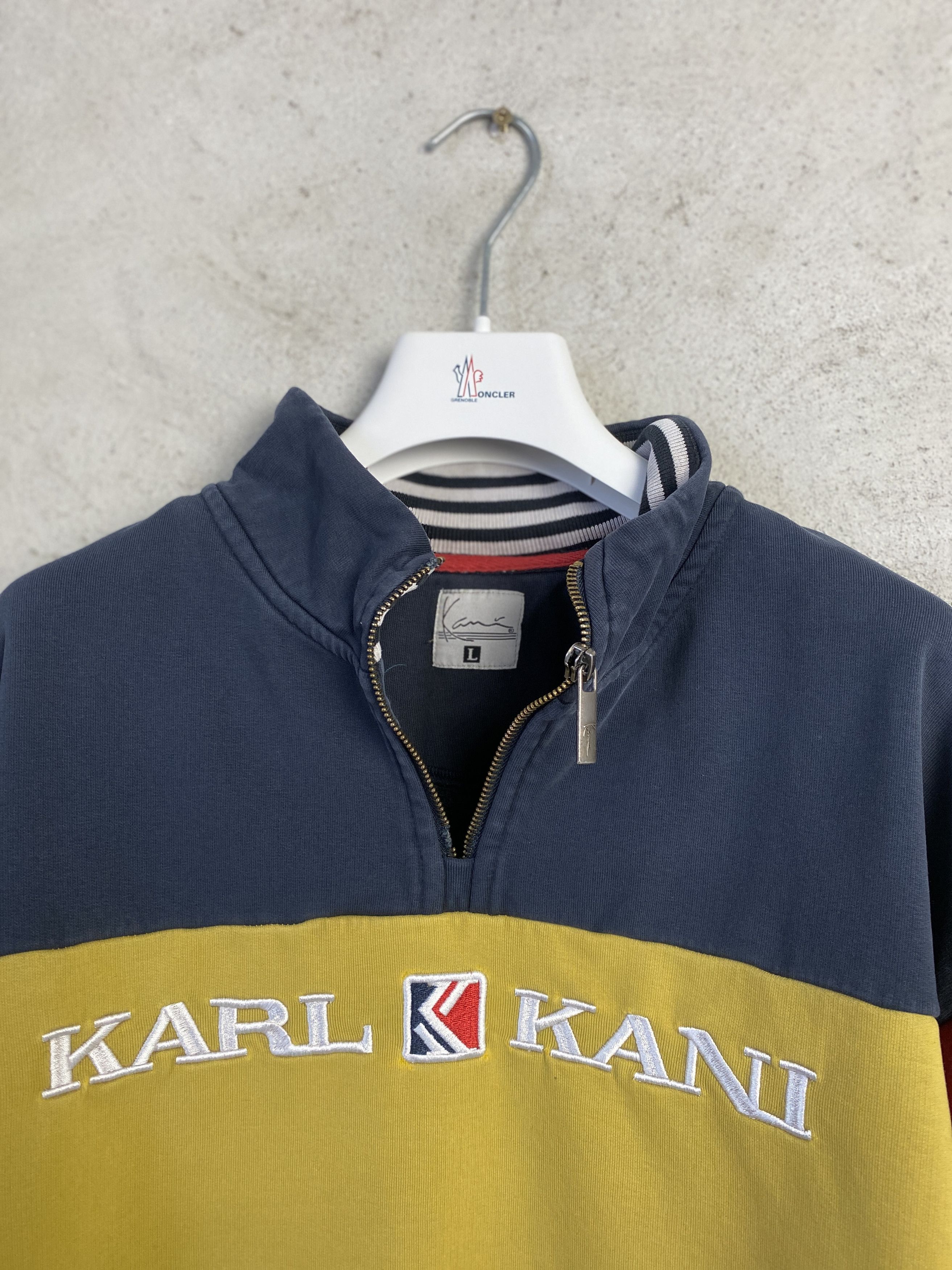 Karl Kani Karl Kani big logo quarter zip sweatshirt crewneck skate rap Size US L / EU 52-54 / 3 - 2 Thumbnail