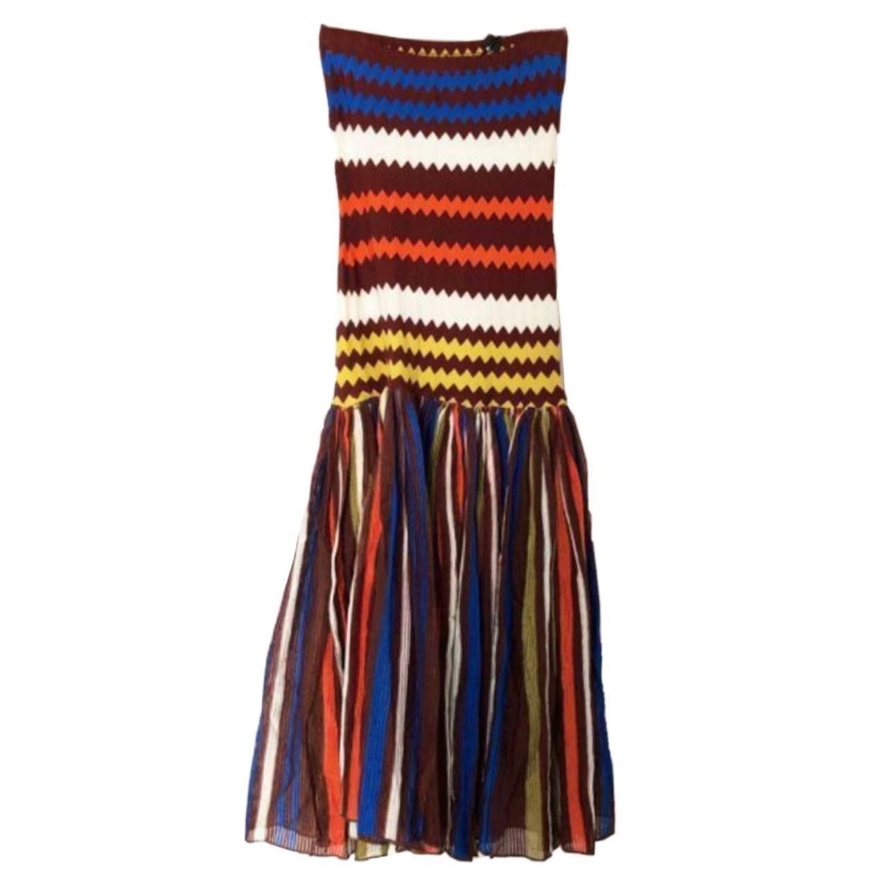 Missoni Missoni Zig Zag Tube Tulle Knit Midi Dress Size M / US 6-8 / IT 42-44 - 1 Thumbnail