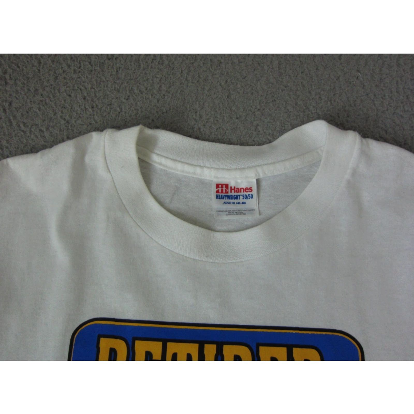 Hanes VINTAGE Hanes Shirt XL White Mens T-Shirt Short Sleeve Crew Neck 90s USA Made in USA Size US XL / EU 56 / 4 - 7 Thumbnail