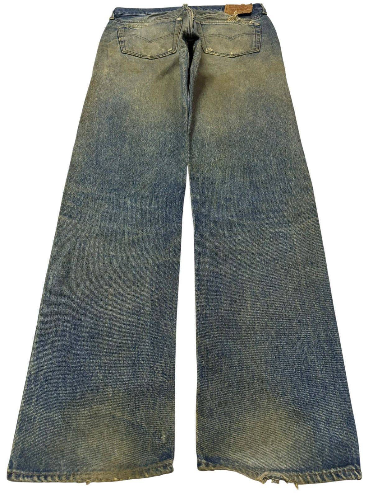 Levi's Vtg 70s Levis 501 Raw Mud Wash Distressed Jeans Size US 31 - 2 Thumbnail