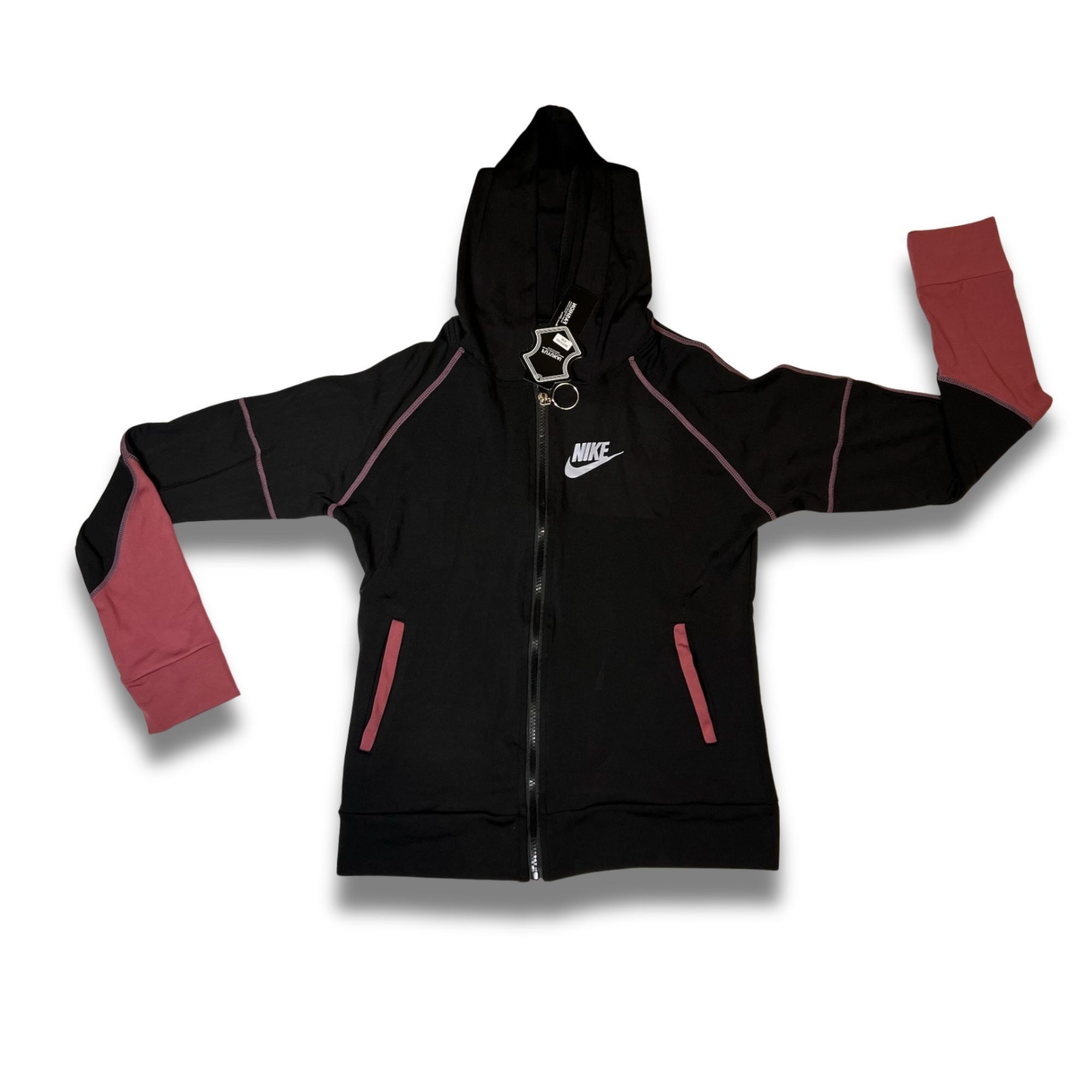 Nike Nike Therma-Fit Junior Hoodie Black & Pink With Full Zipper Size S / US 4 / IT 40 - 2 Thumbnail