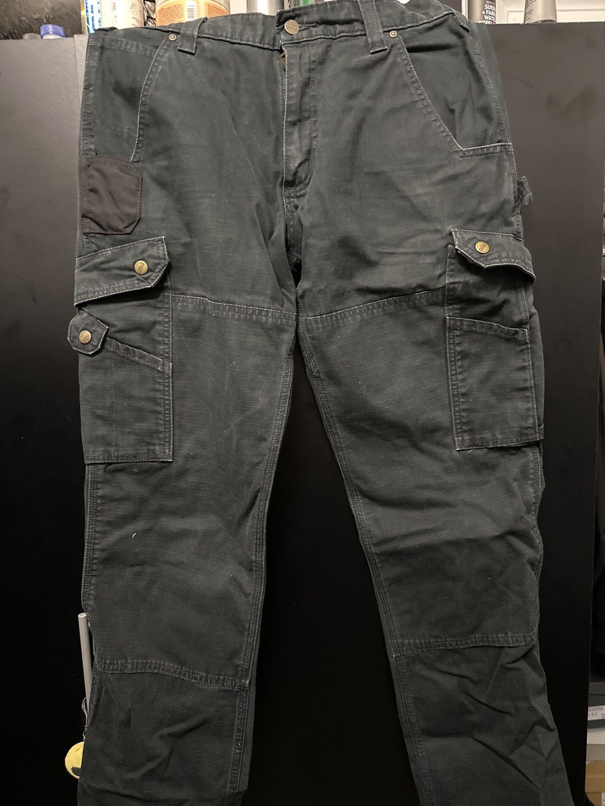 Carhartt × Vintage Carhartt Black Cargo Pants Size US 33 - 3 Thumbnail