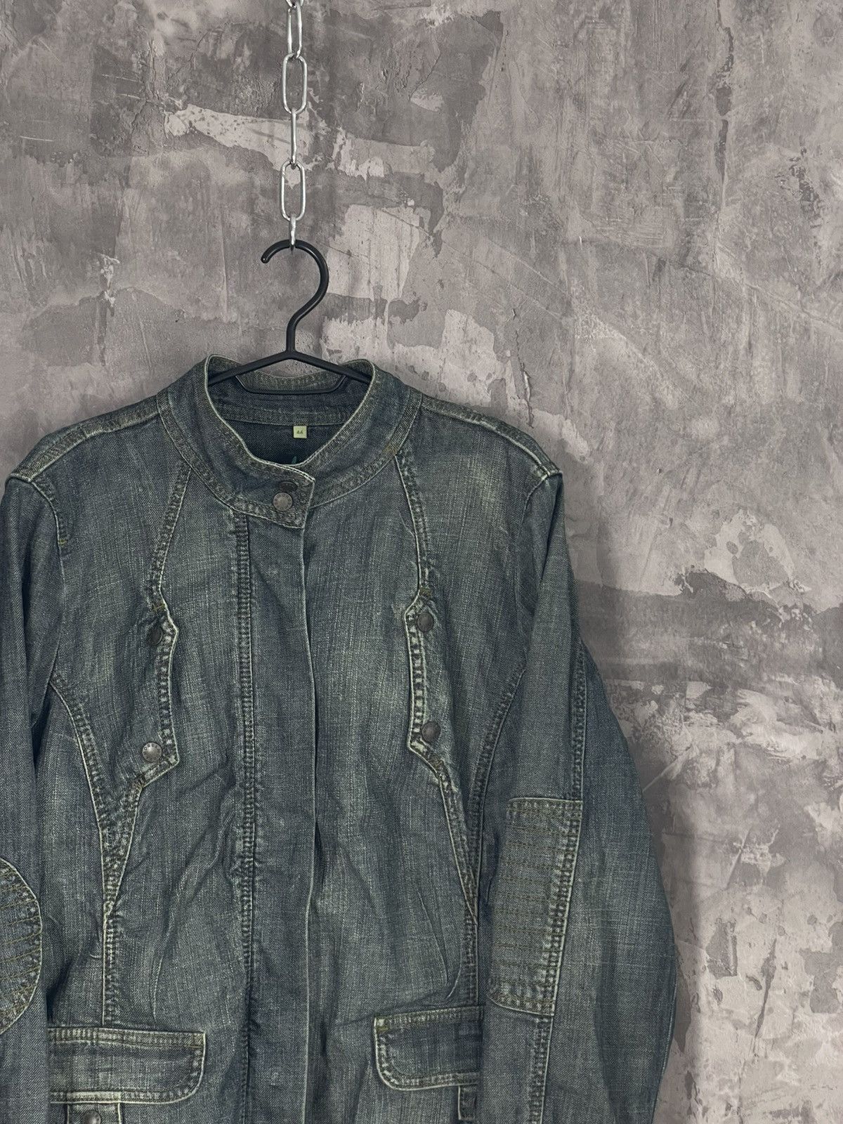 If Six Was Nine × Japanese Brand × Le Grande Bleu (L.G.B.) Avant Garde Japan Vintage Y2K Crazy Faded Denim Jacket Size M / US 6-8 / IT 42-44 - 4 Thumbnail
